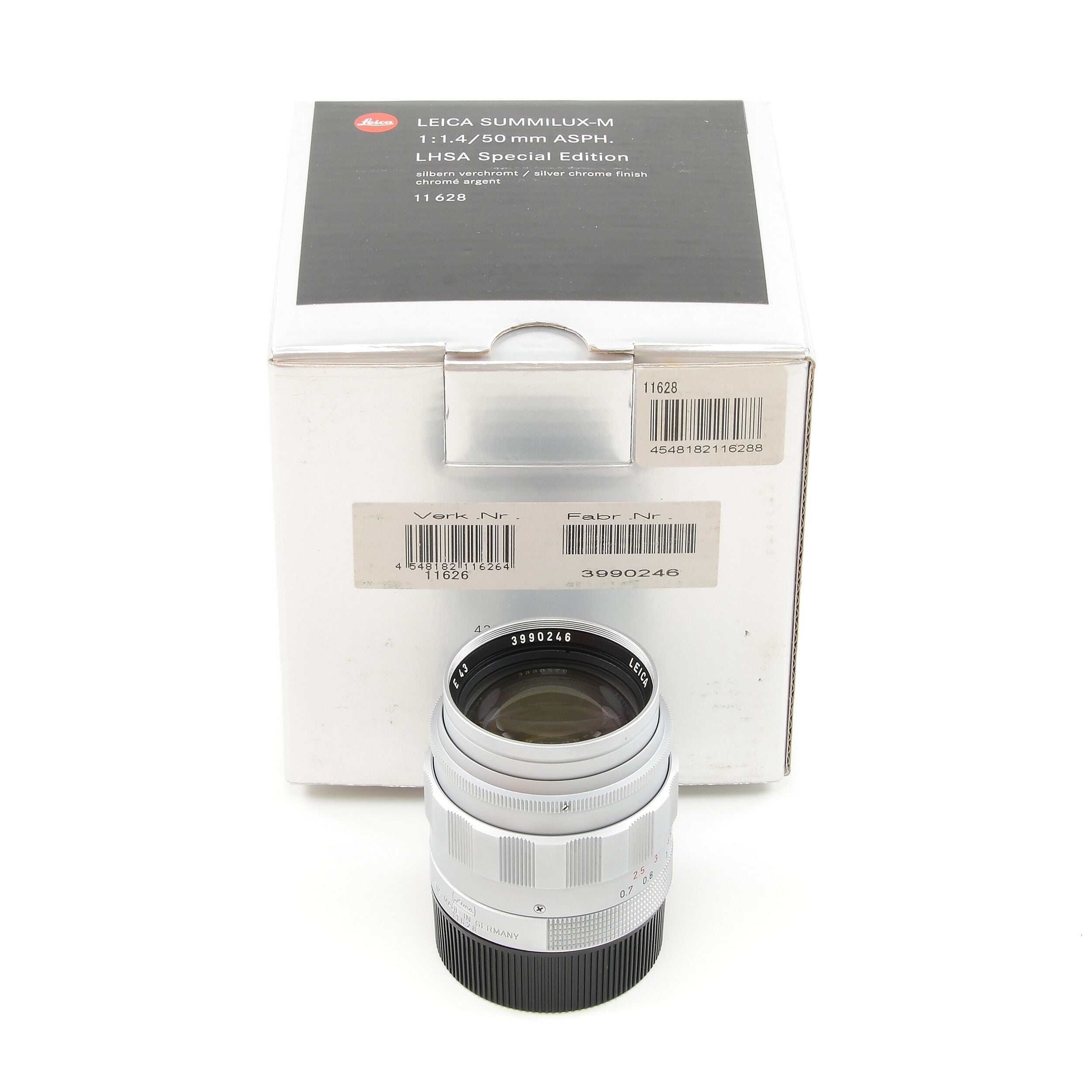 Leica 50mm f1.4 Summilux-M LHSA Special Edition Silver + Box READ
