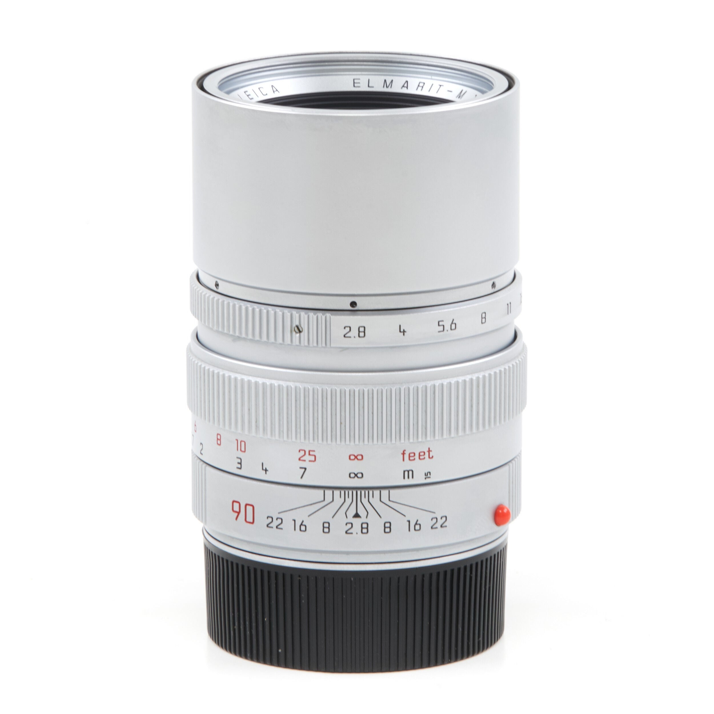 Leica 90mm f2.8 Elmarit-M Silver 6-Bit + Box