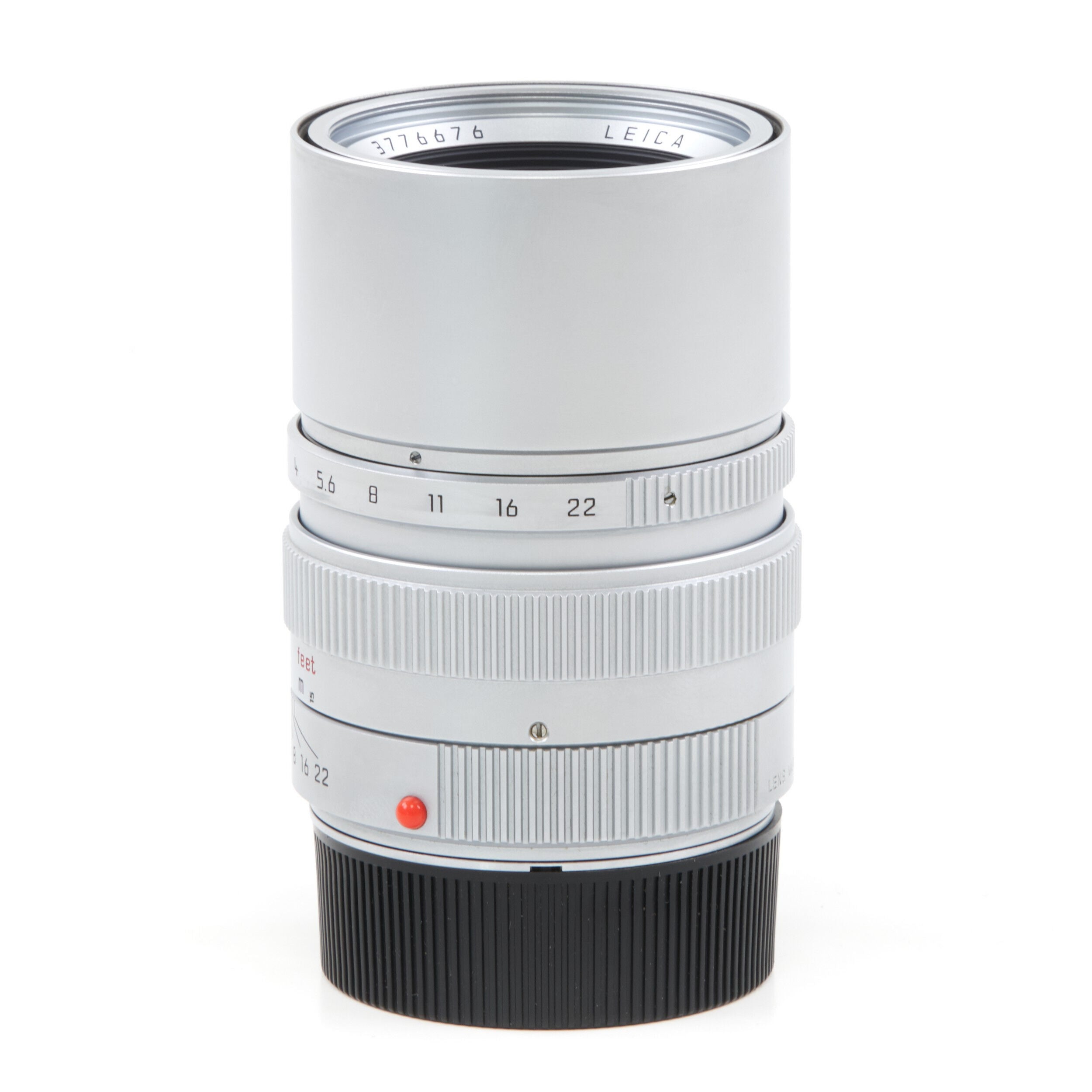 Leica 90mm f2.8 Elmarit-M Silver 6-Bit + Box