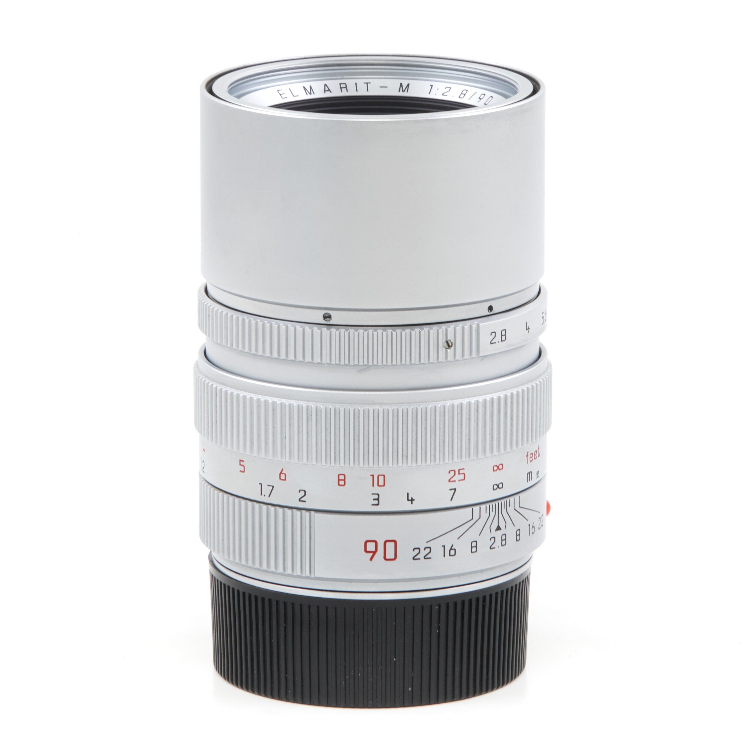 Leica 90mm f2.8 Elmarit-M Silver 6-Bit + Box