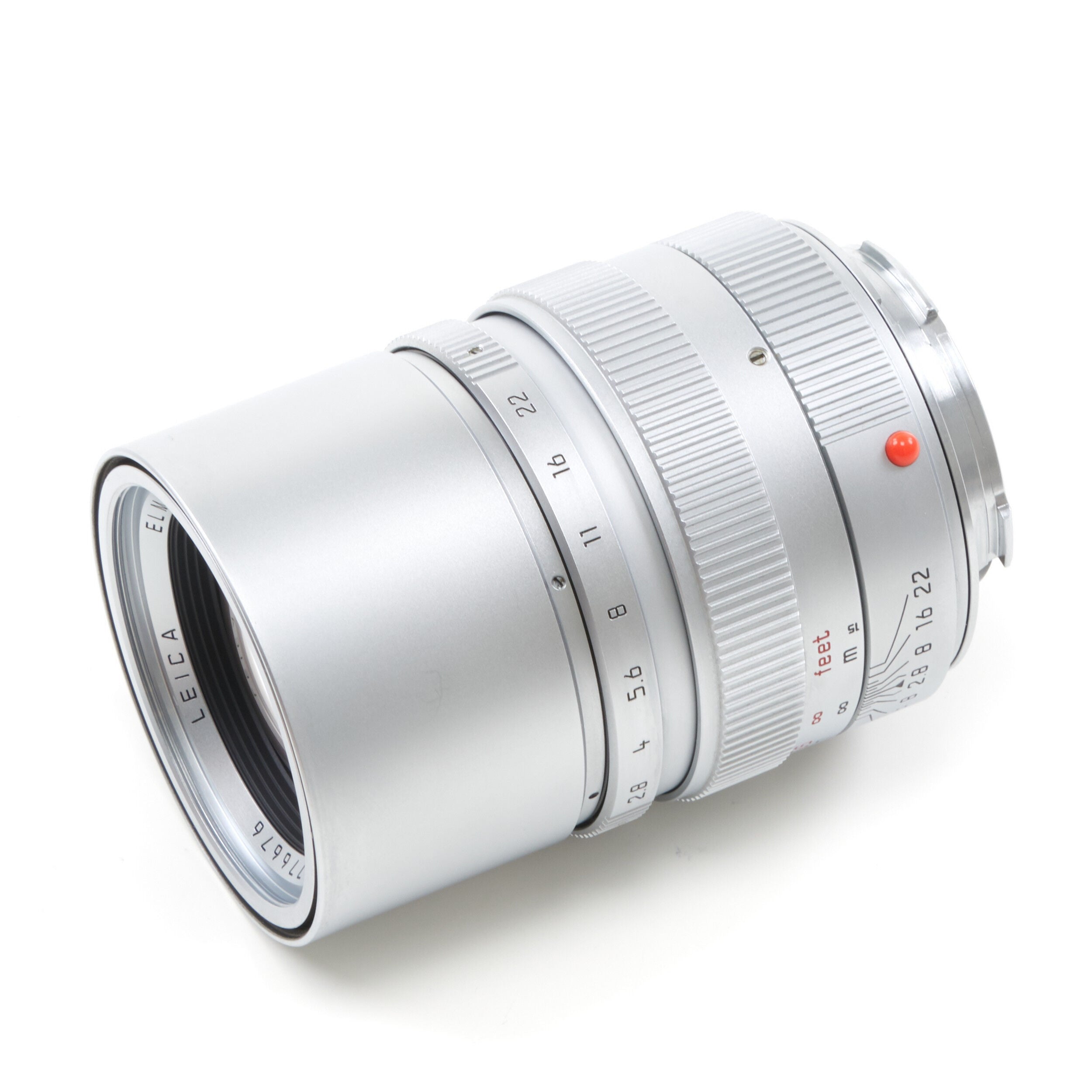 Leica 90mm f2.8 Elmarit-M Silver 6-Bit + Box