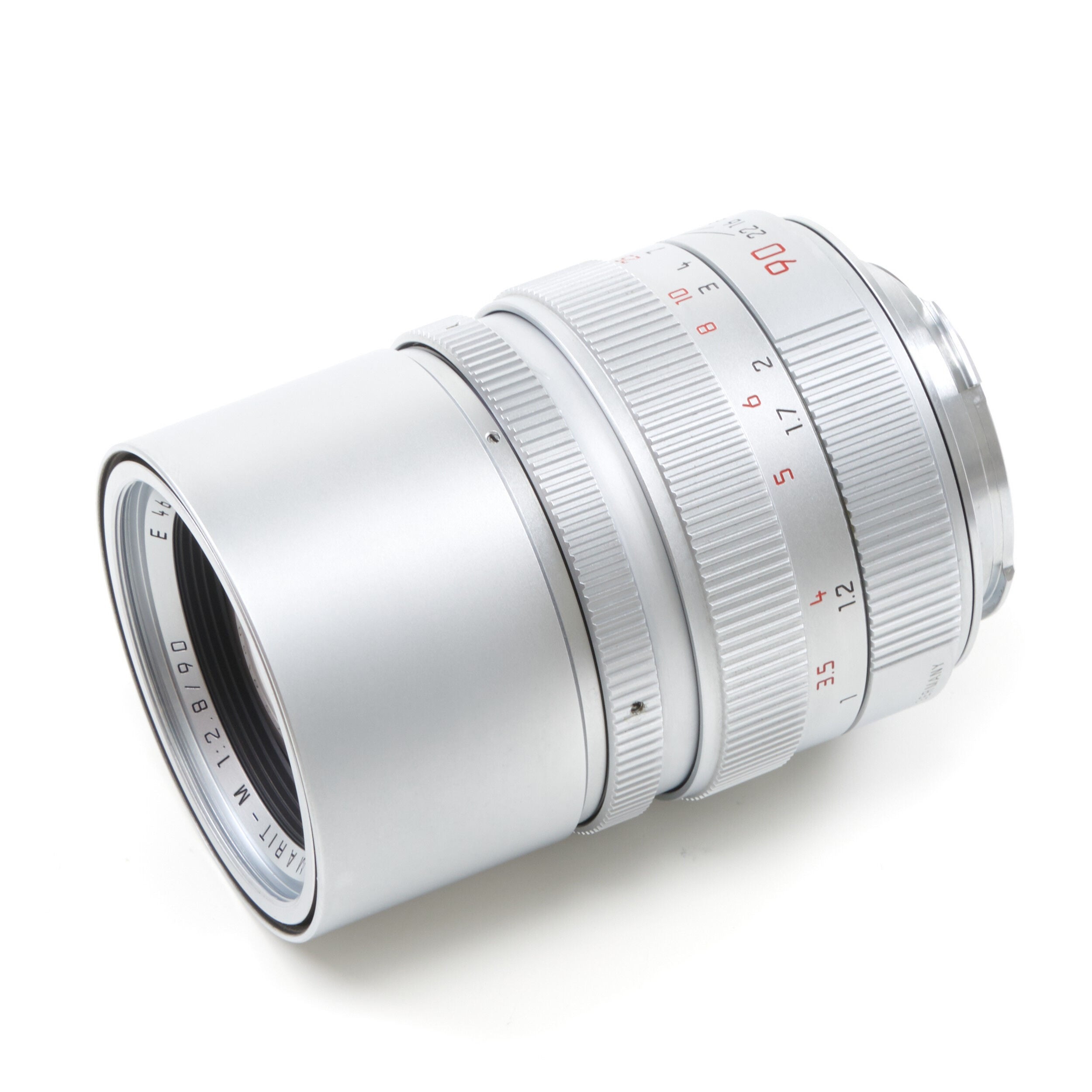Leica 90mm f2.8 Elmarit-M Silver 6-Bit + Box