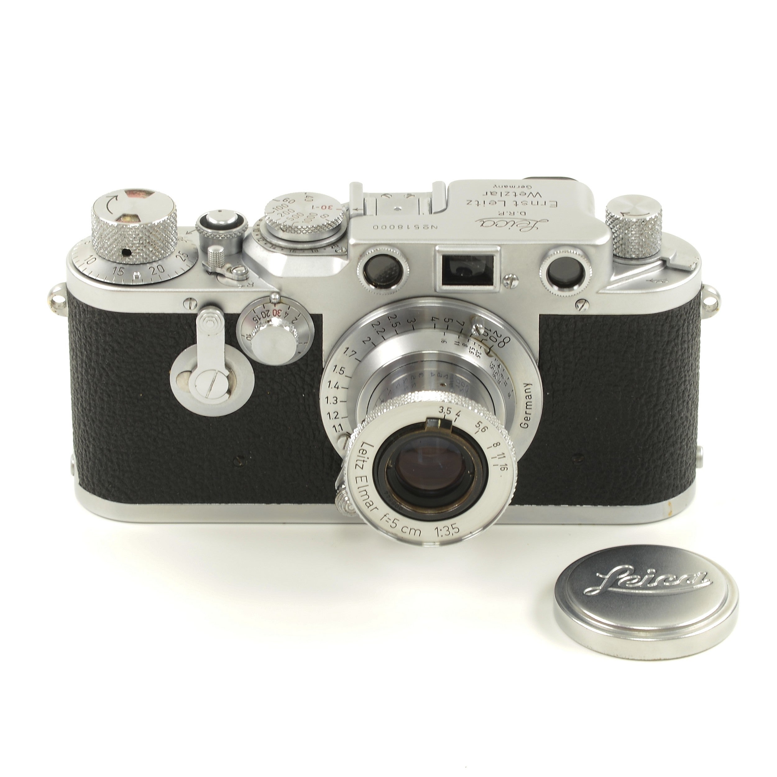 Leica IIIC Conversion IIIF + Leitz 50mm f3.5 Elmar + Box Extremely Nice Number !!!