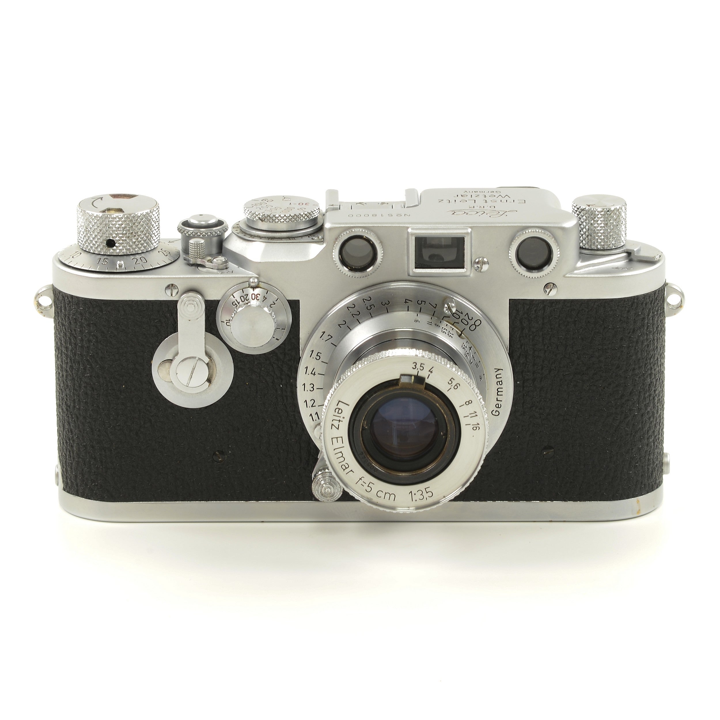 Leica IIIC Conversion IIIF + Leitz 50mm f3.5 Elmar + Box Extremely Nice Number !!!