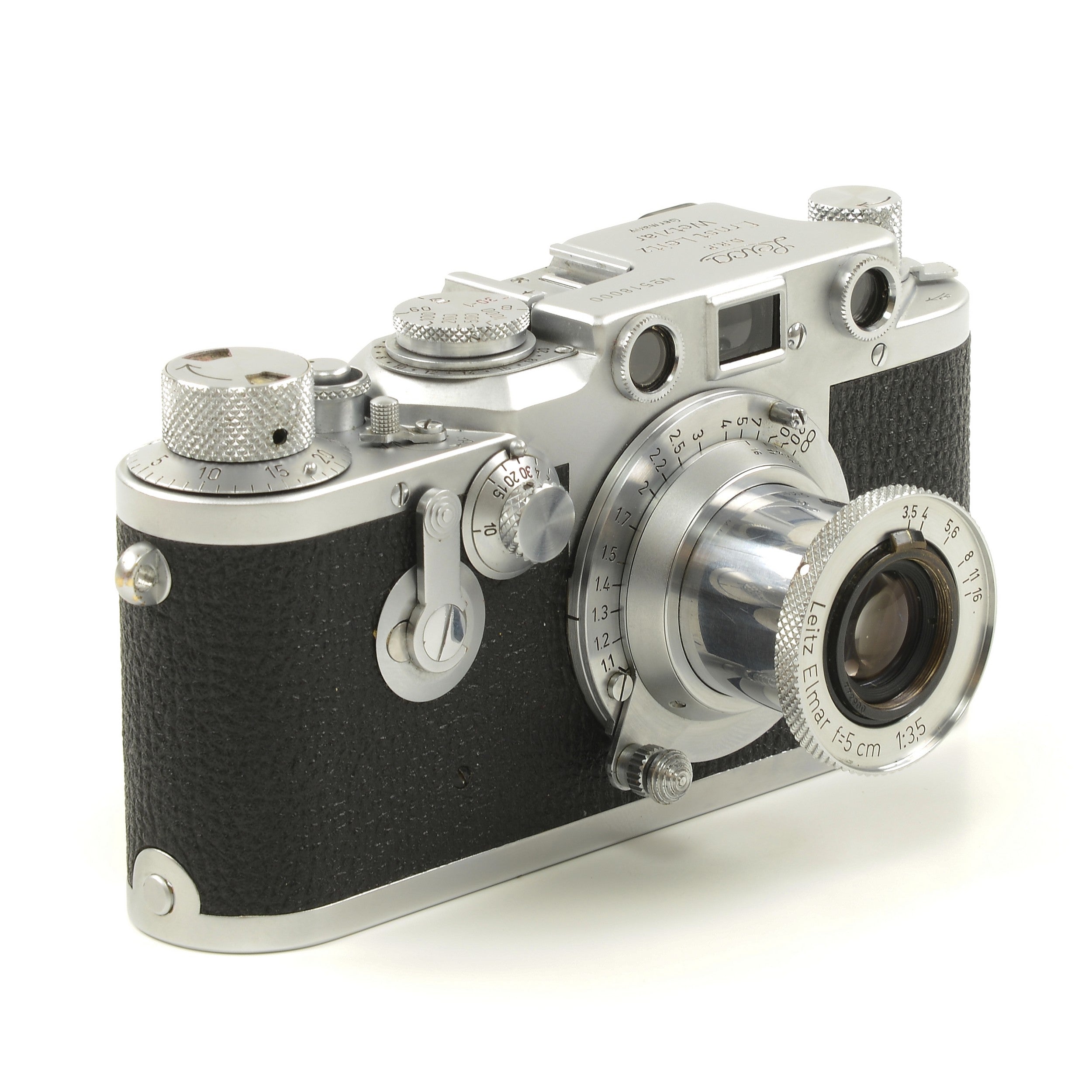 Leica IIIC Conversion IIIF + Leitz 50mm f3.5 Elmar + Box Extremely Nice Number !!!