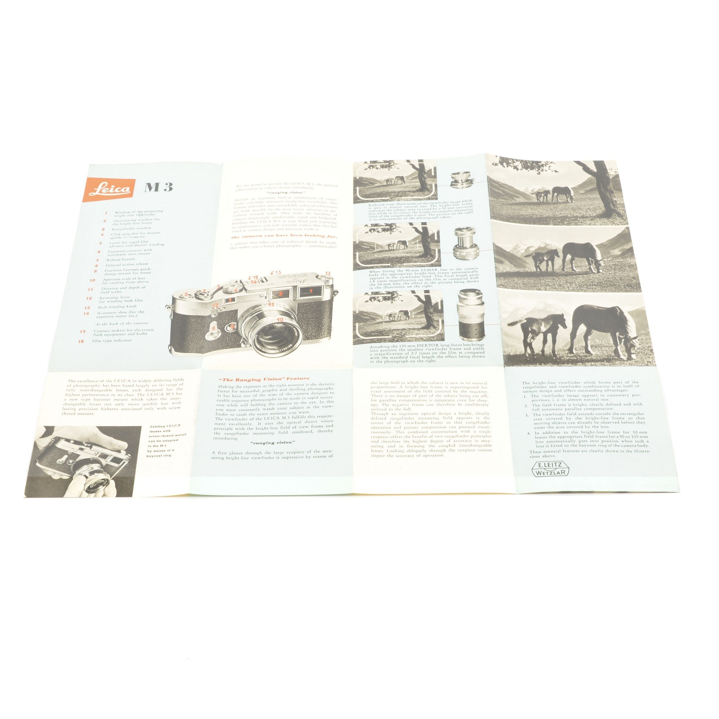 Leica M3 (1954) Leaflet English US