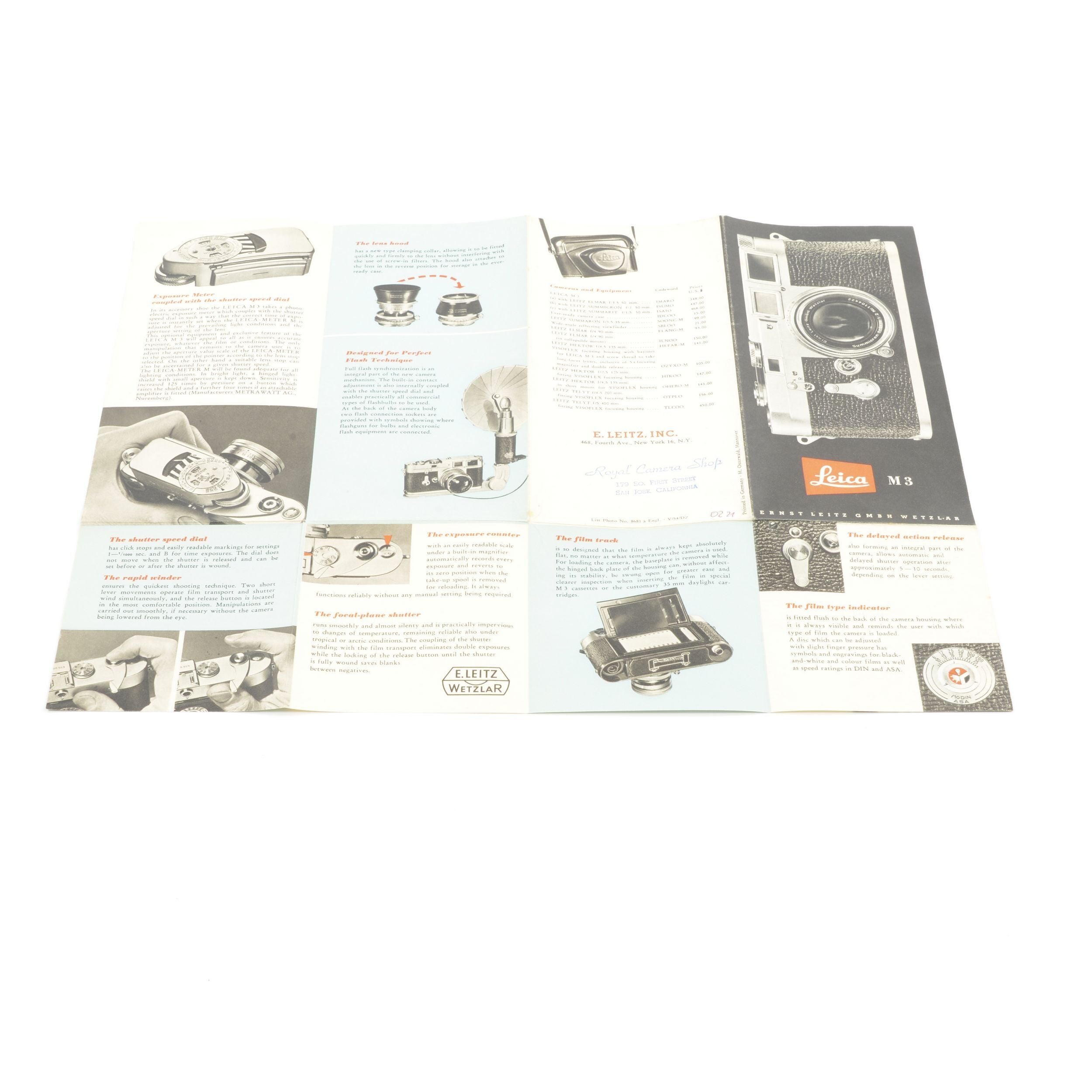 Leica M3 (1954) Leaflet English US