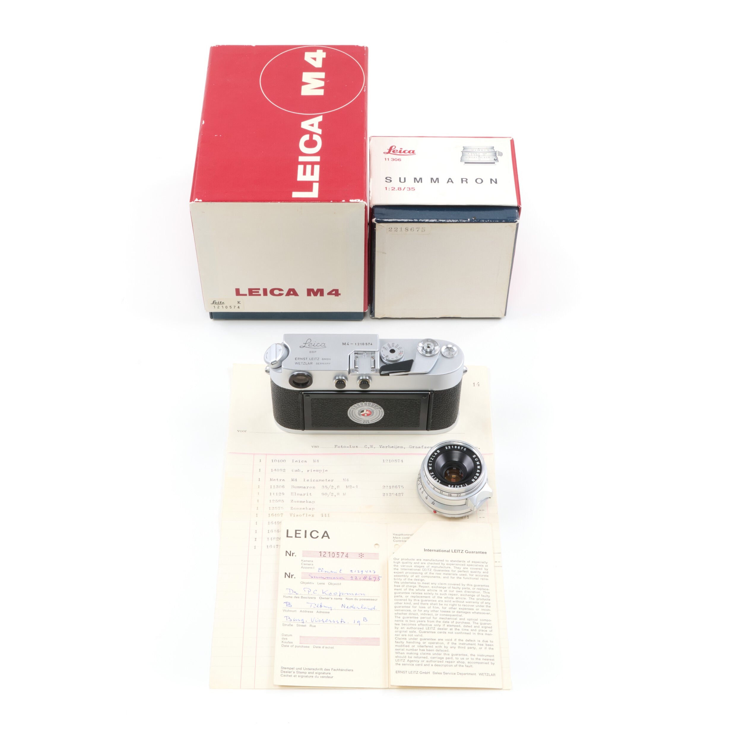 Leica M4 Silver Set + Leitz 35mm f2.8 Summaron + Box