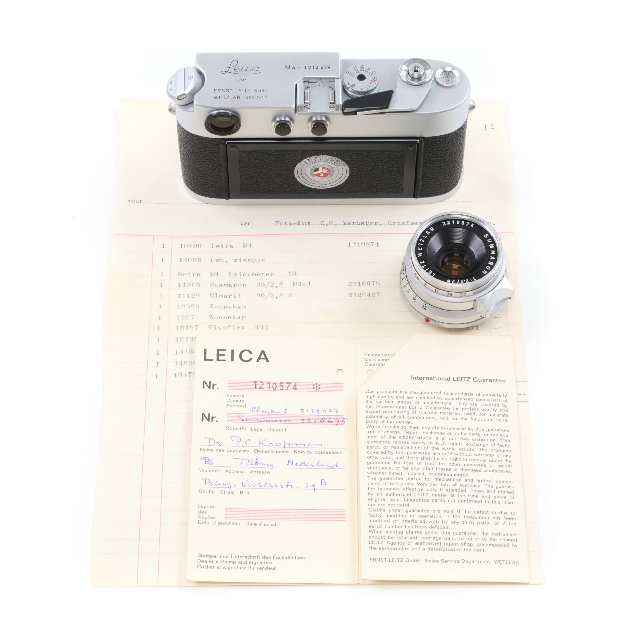 Leica M4 Silver Set + Leitz 35mm f2.8 Summaron + Box