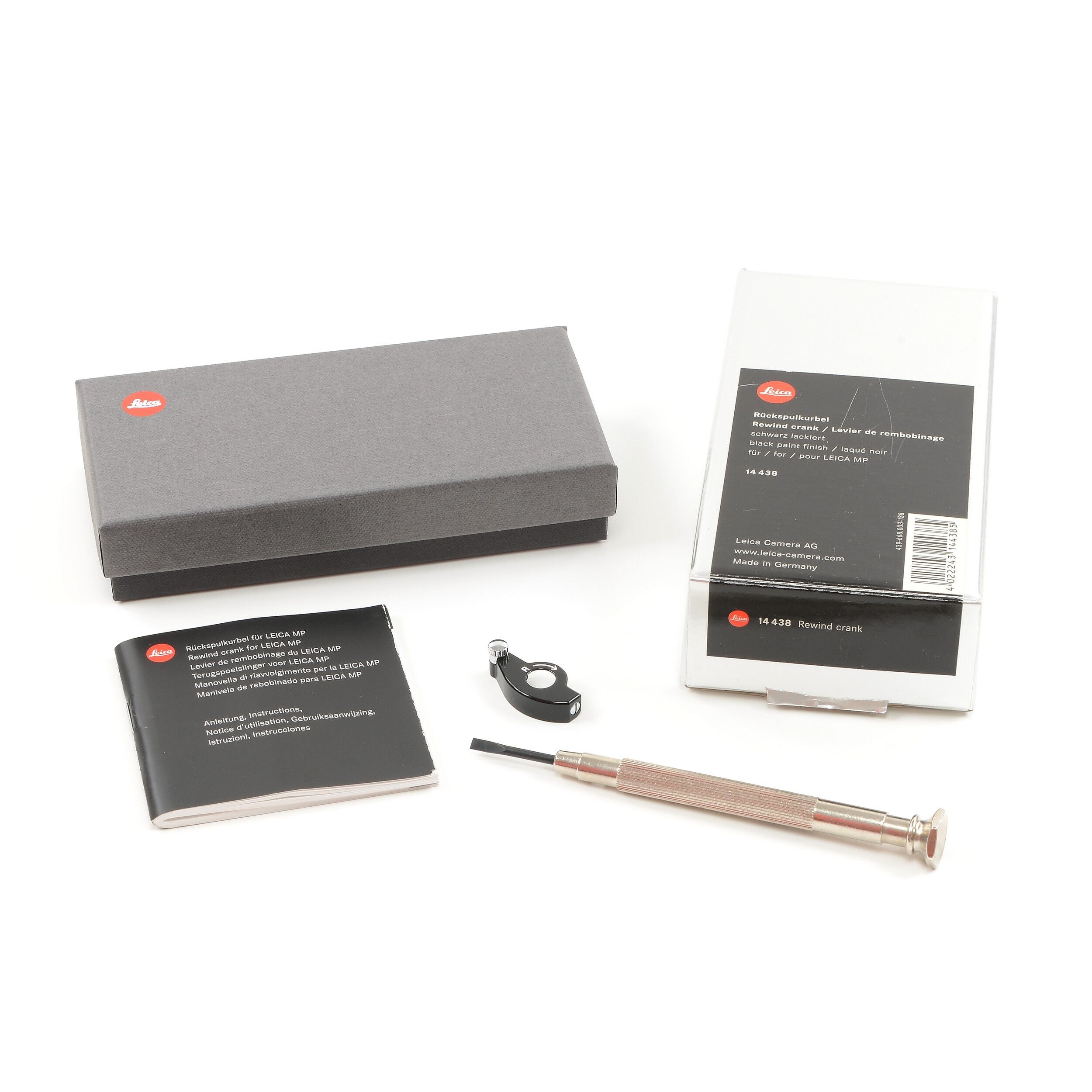 Leica MP Rewind Crank Black Paint + Box