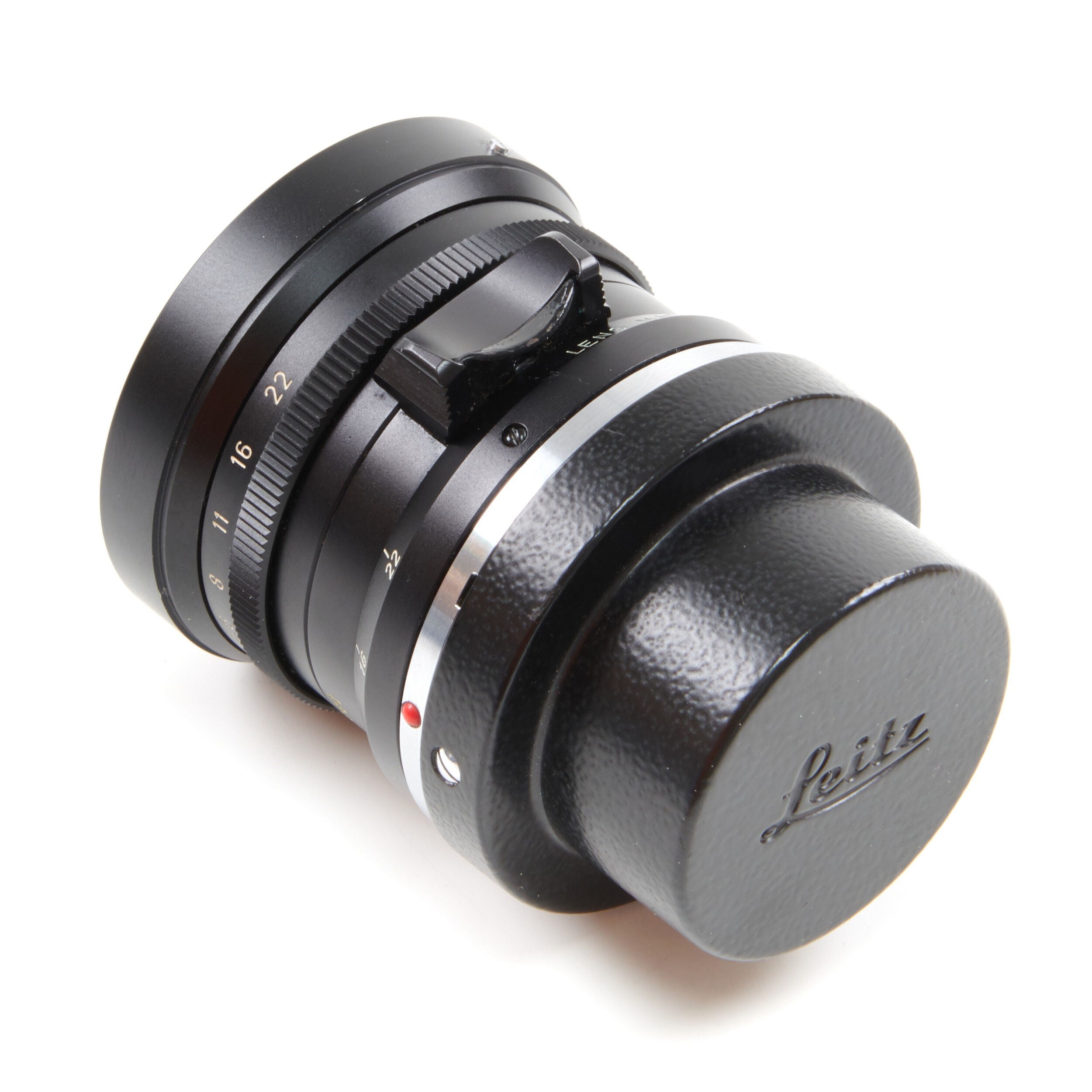 Leitz 28mm f2.8 Elmarit 9 Element Black Paint Stopper Canada + Hood