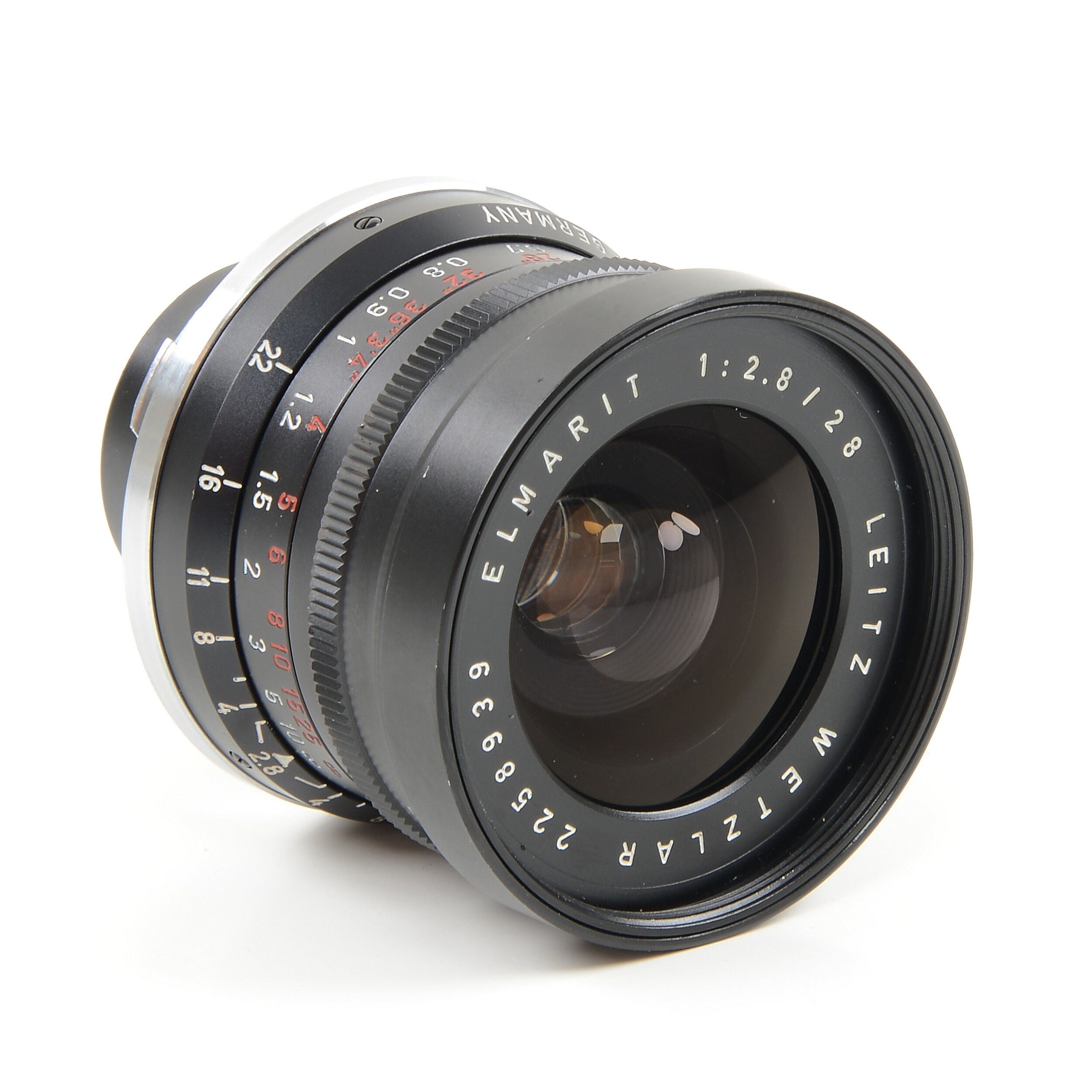 Leitz 28mm f2.8 Elmarit 9 Element Black Paint Stopper Wetzlar Very Late Out Of Batch Number