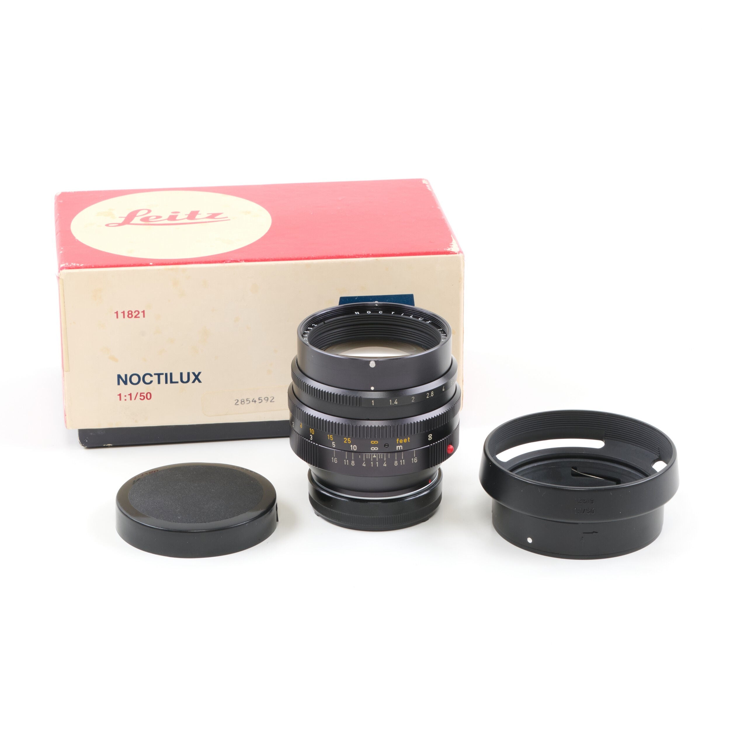Leitz 50mm f1 Noctilux E58 + 12519 Hood 2nd Batch + Box