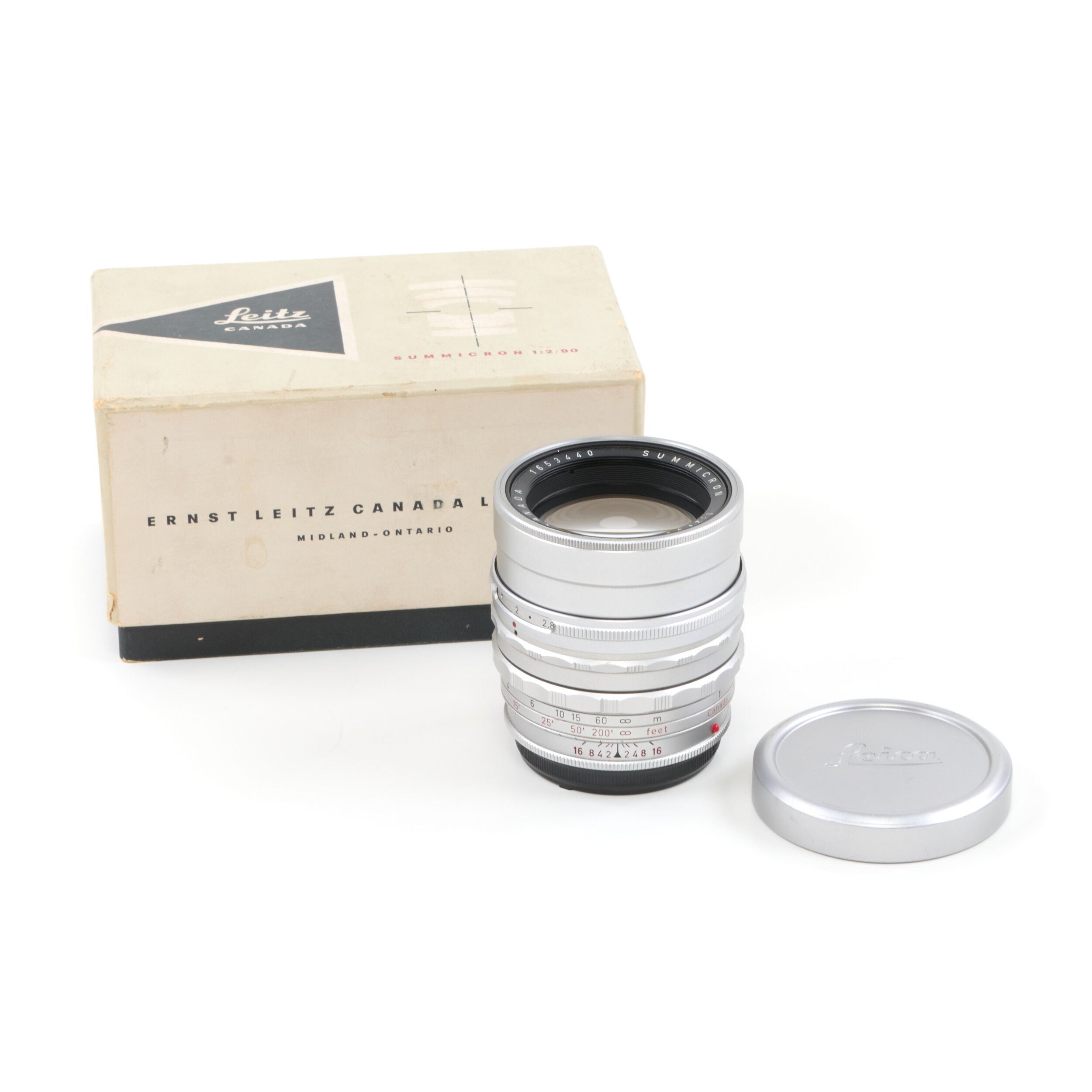 Leitz 90mm f2 Summicron Short Mount + Box