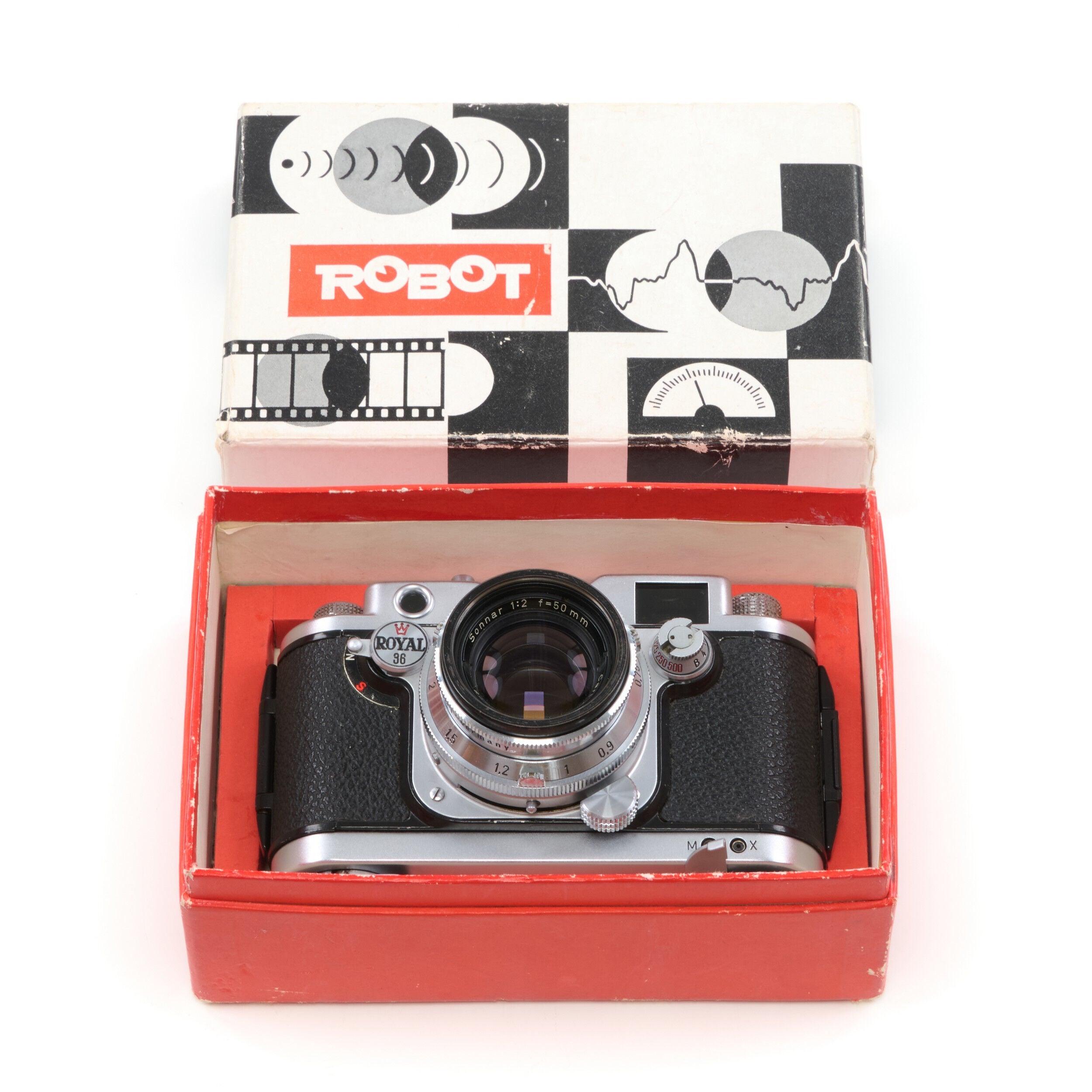 Robot Royal 36 With Continuous Firing Mode + Carl Zeiss 50mm f2 Sonnar + Box