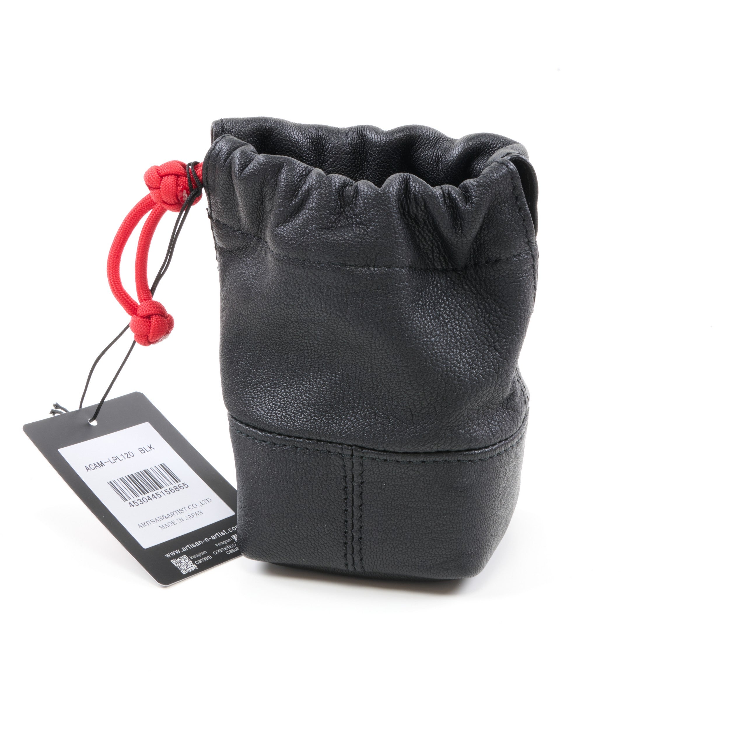 Artisan & Artist Lens Pouch Black Leather + Box