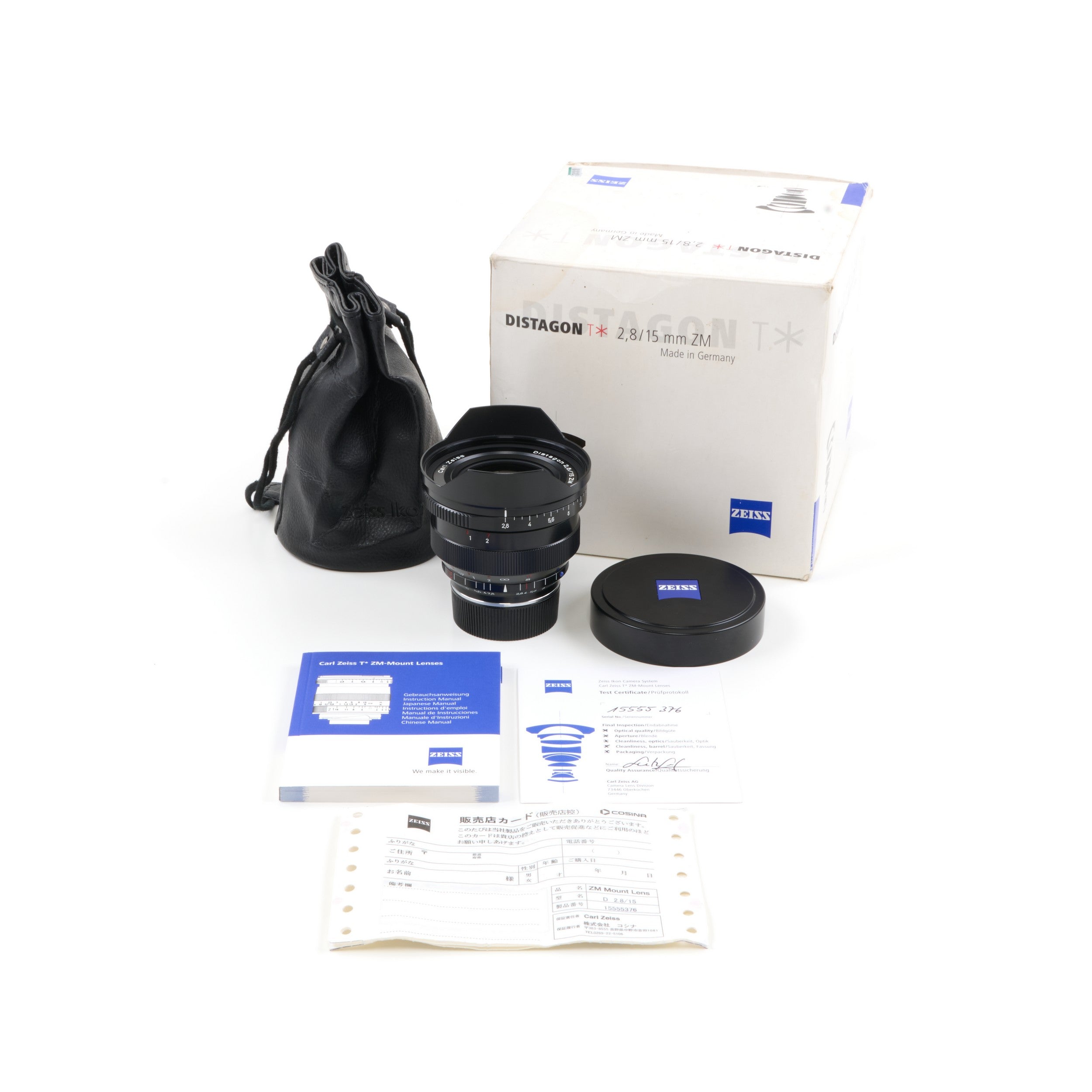 Carl Zeiss 15mm f2.8 Distagon ZM For Leica M + Box