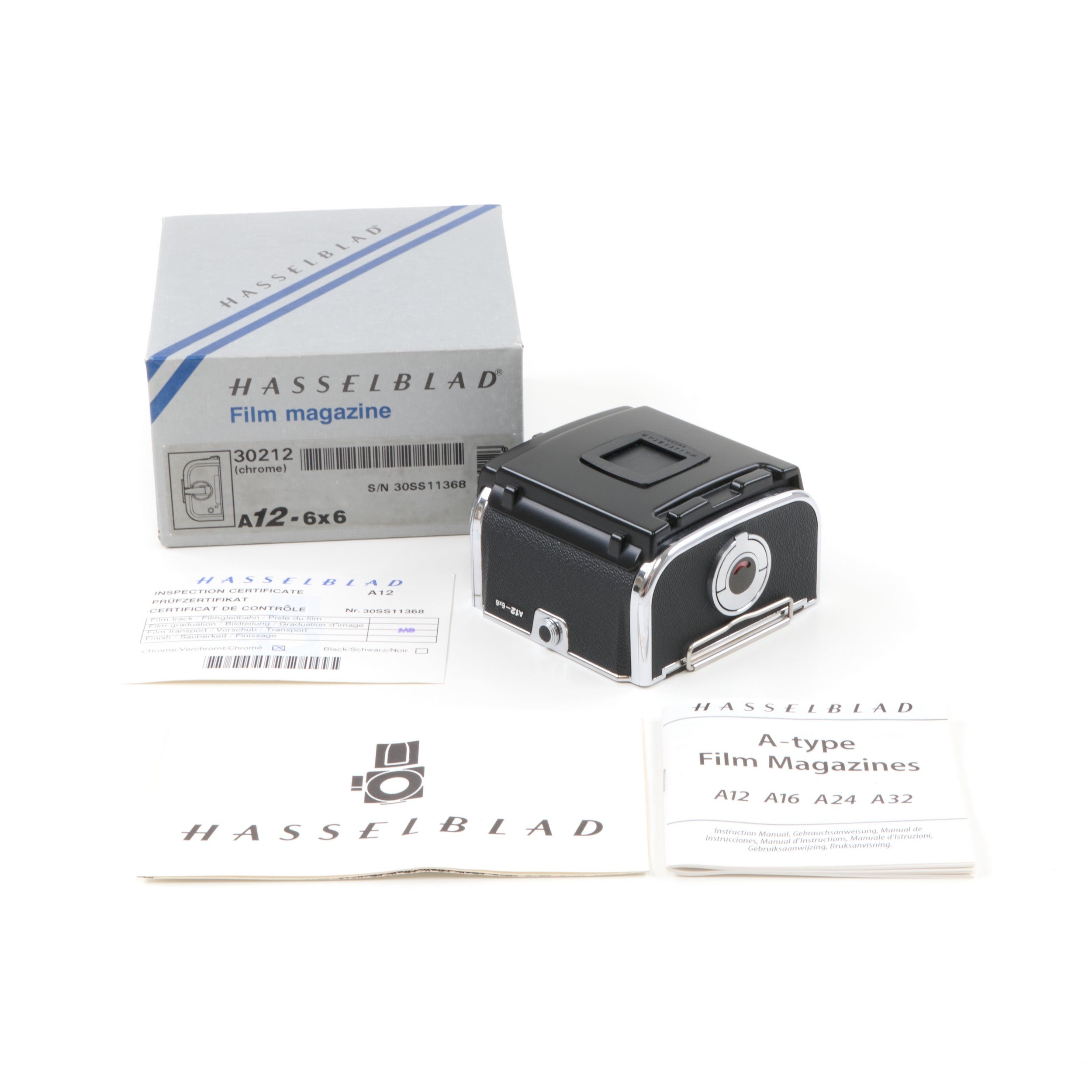 Hasselblad A12 Film Back Chrome + Box