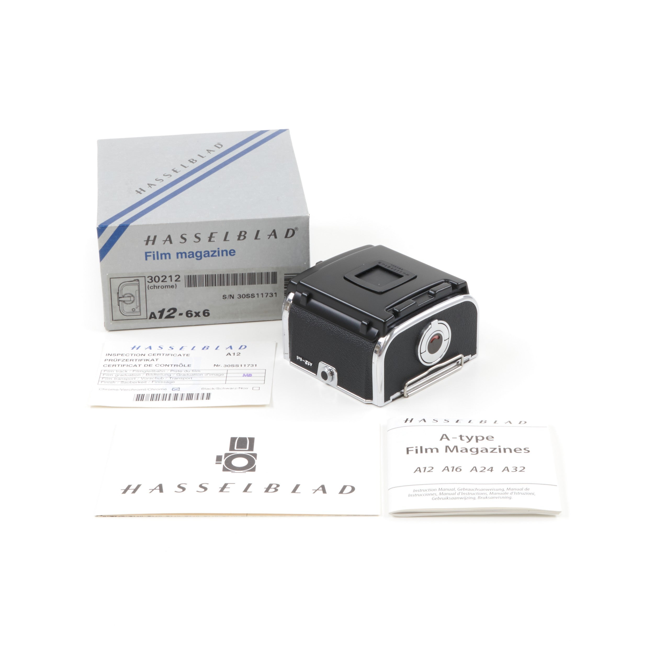 Hasselblad A12 Film Back Chrome + Box