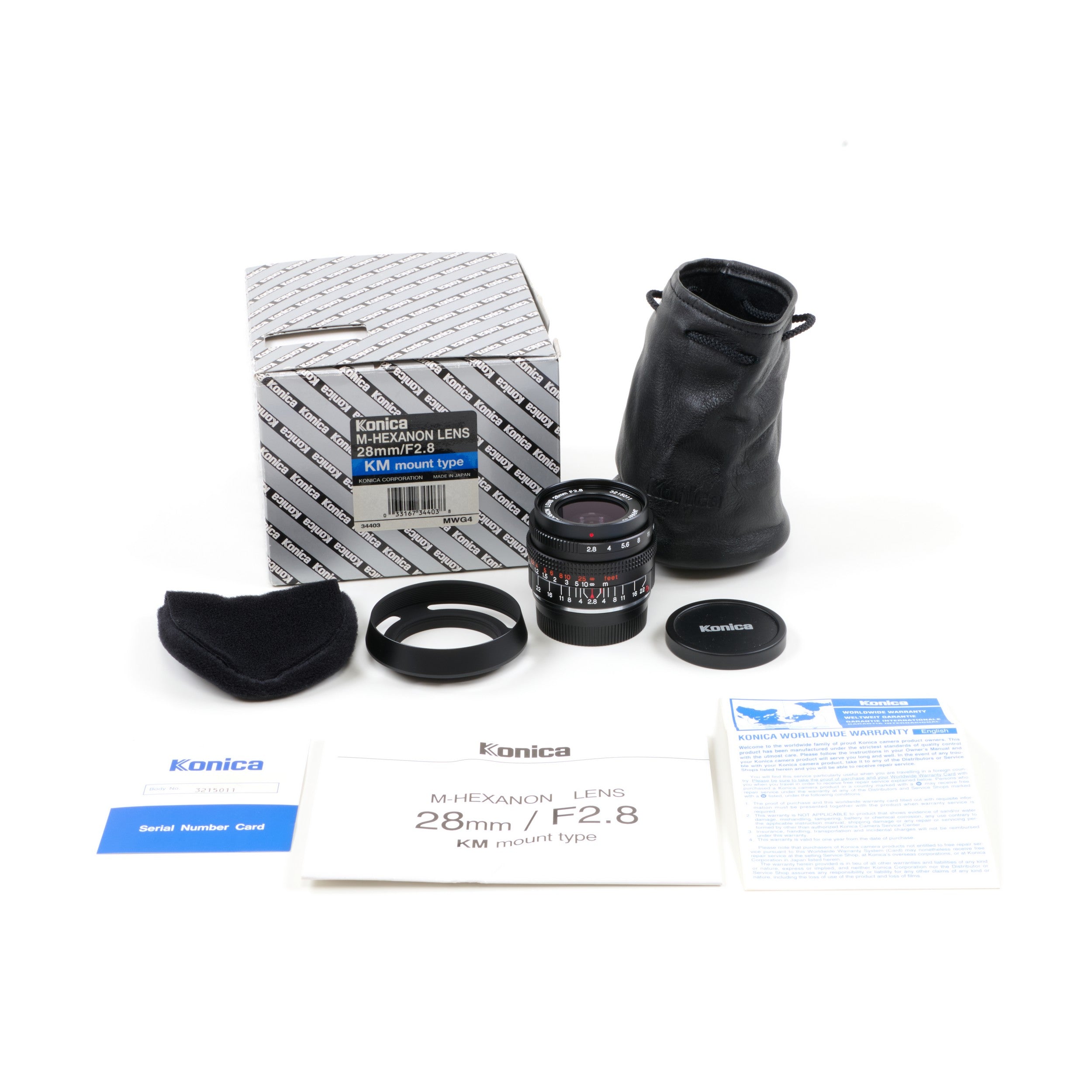 Konica M-Hexanon 28mm f2.8 NOS + Box