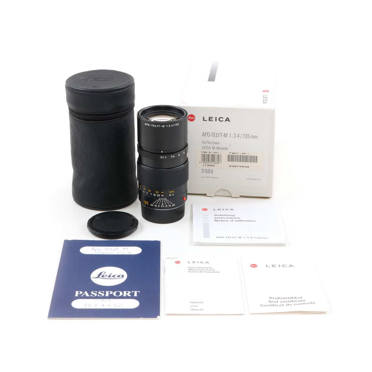 Leica 135mm f3.4 APO-Telyt-M + Box