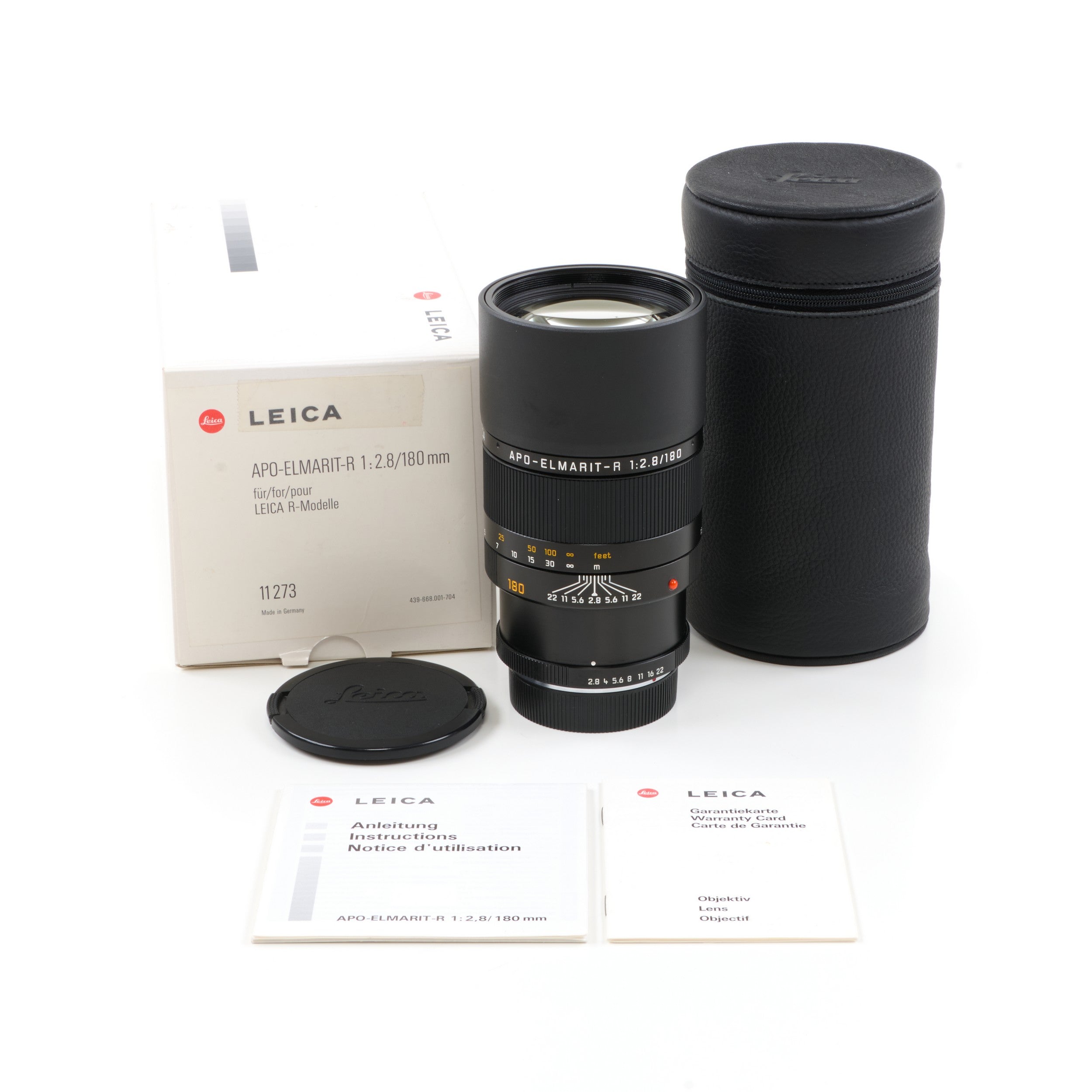 Leica 180mm f2.8 APO-Elmarit-R ROM + Box