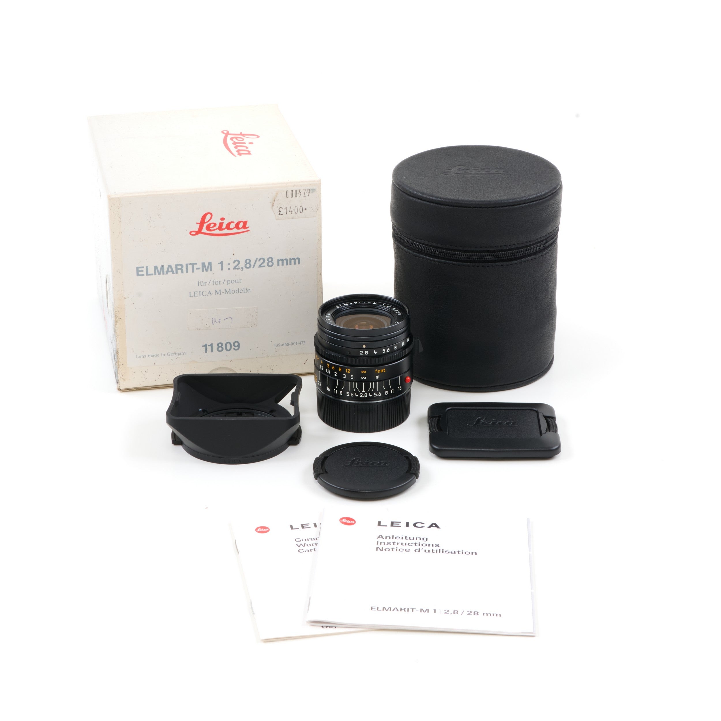Leica 28mm Elmarit-M Pre-ASPH Box