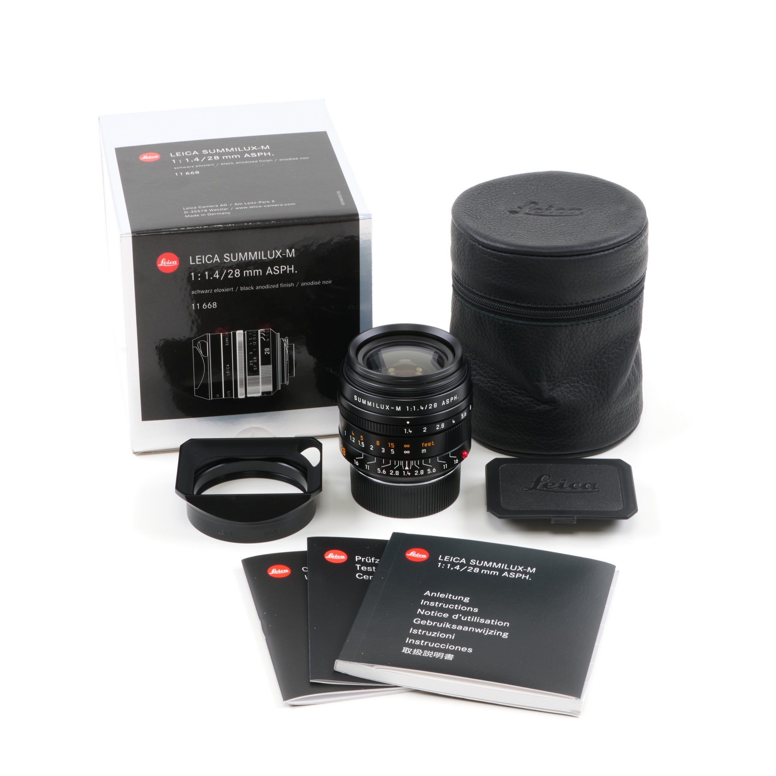 Leica 28mm f1.4 Summilux-M ASPH + Box