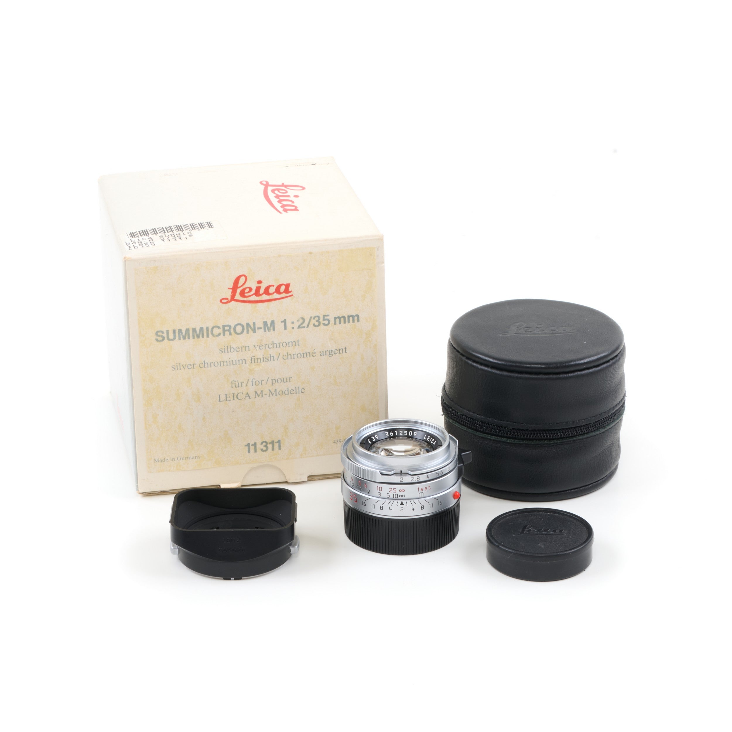 Leica 35mm f2 Summicron-M Silver 4th Version King Of Bokeh Germany + Box