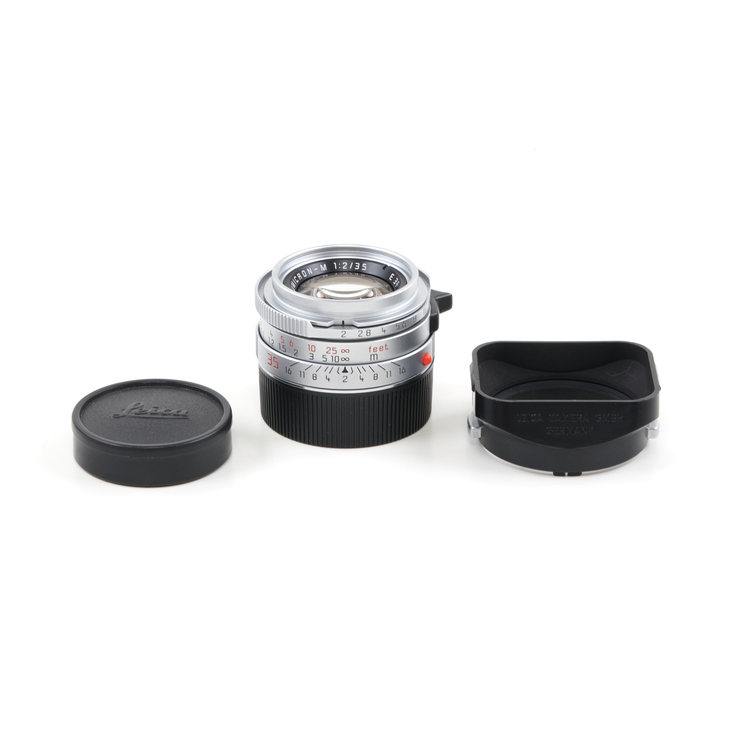 Leica 35mm f2 Summicron-M Silver 4th Version King Of Bokeh Germany + Box READ