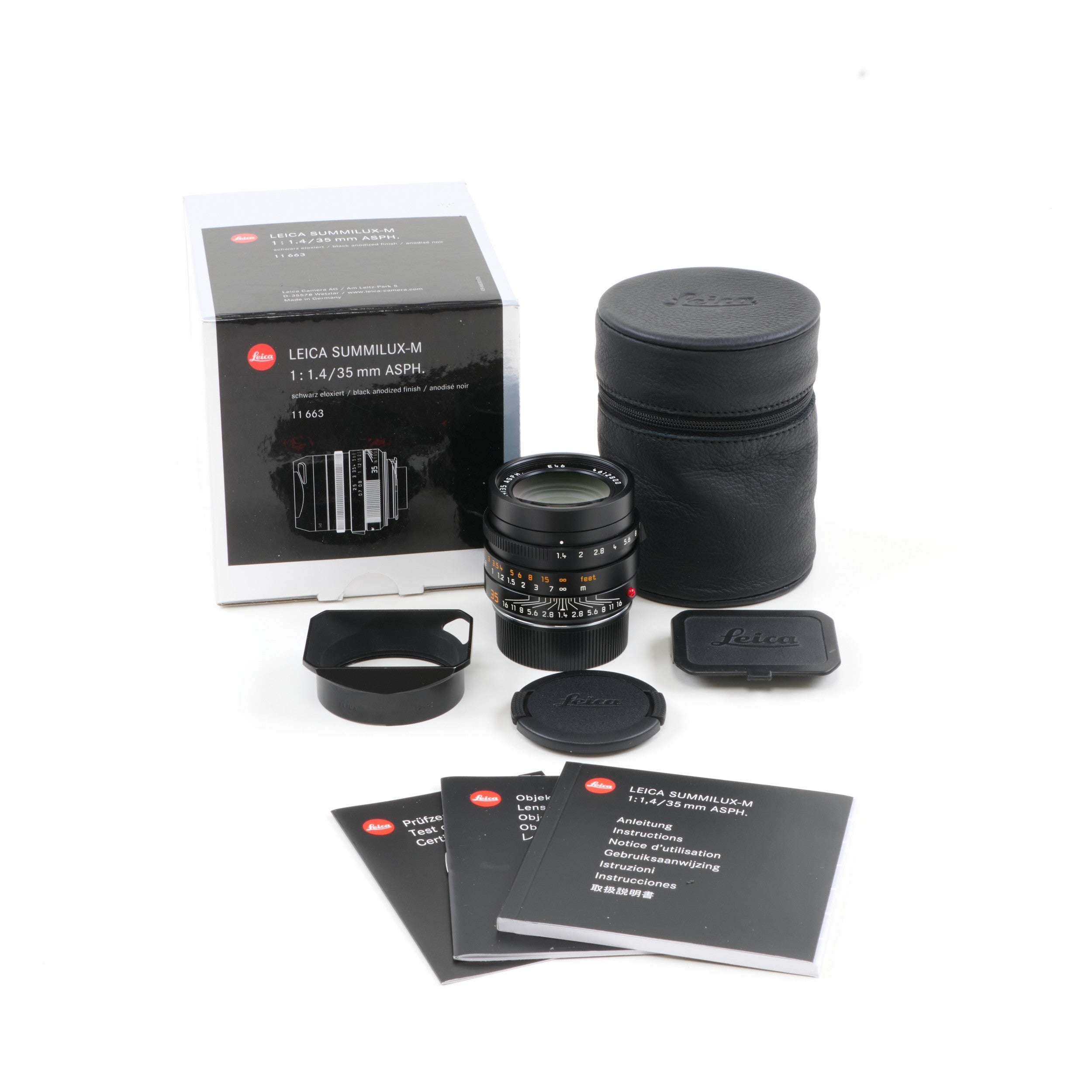 Leica 35mm f1.4 Summilux-M ASPH Black FLE + Box