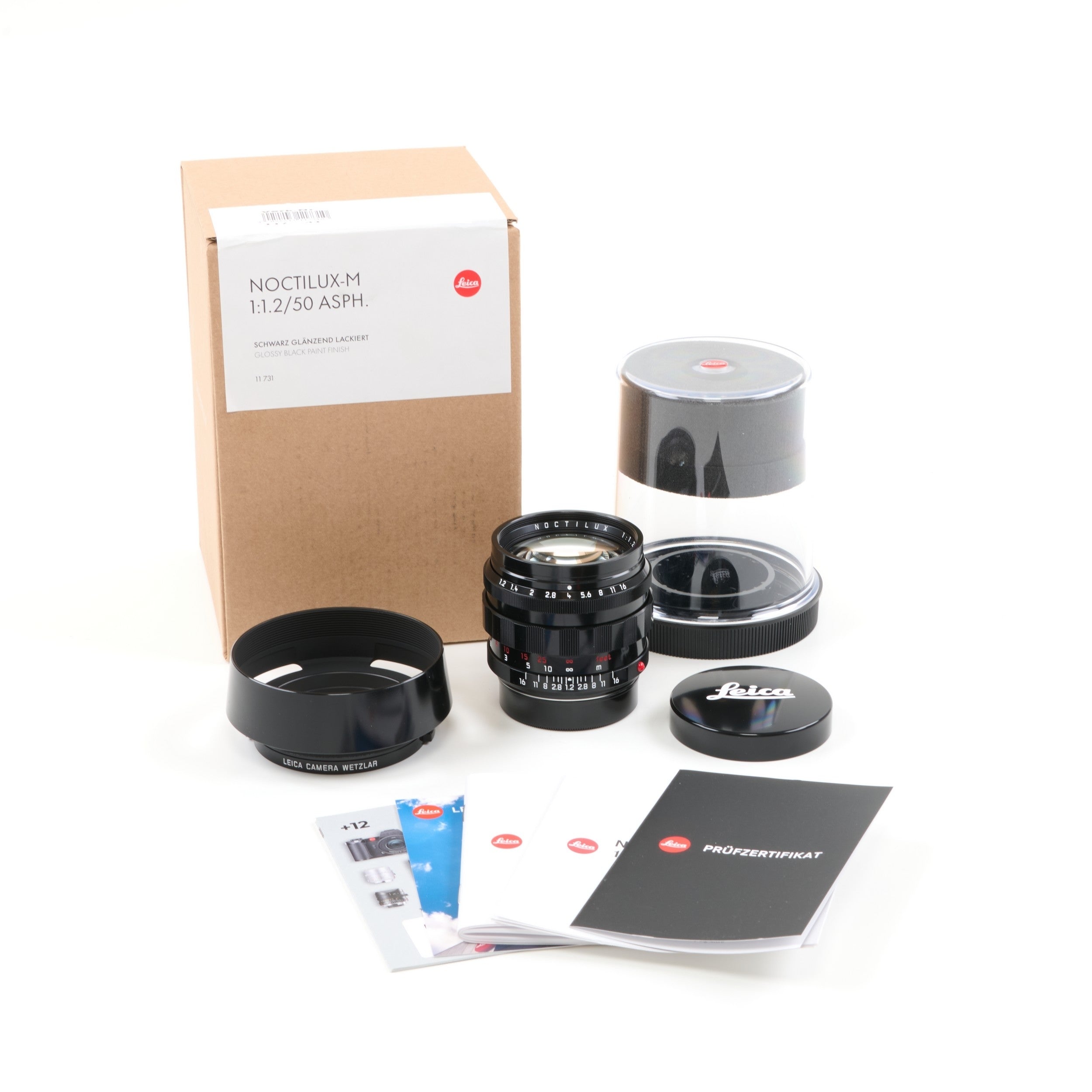 Leica 50mm f1.2 Noctilux-M ASPH Glossy Black Paint + Box