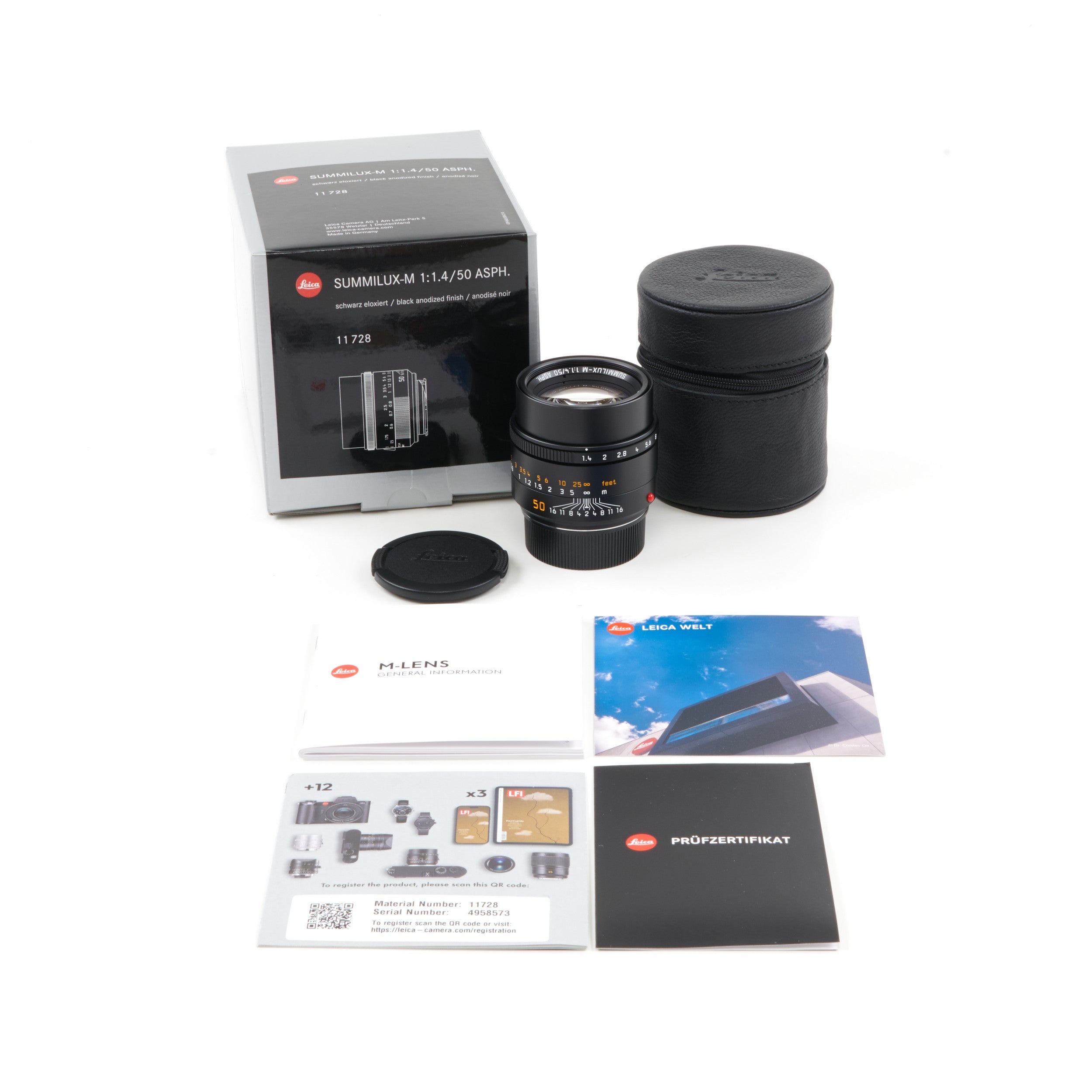 Leica 50mm f1.4 Summilux-M ASPH MK II Black + Box