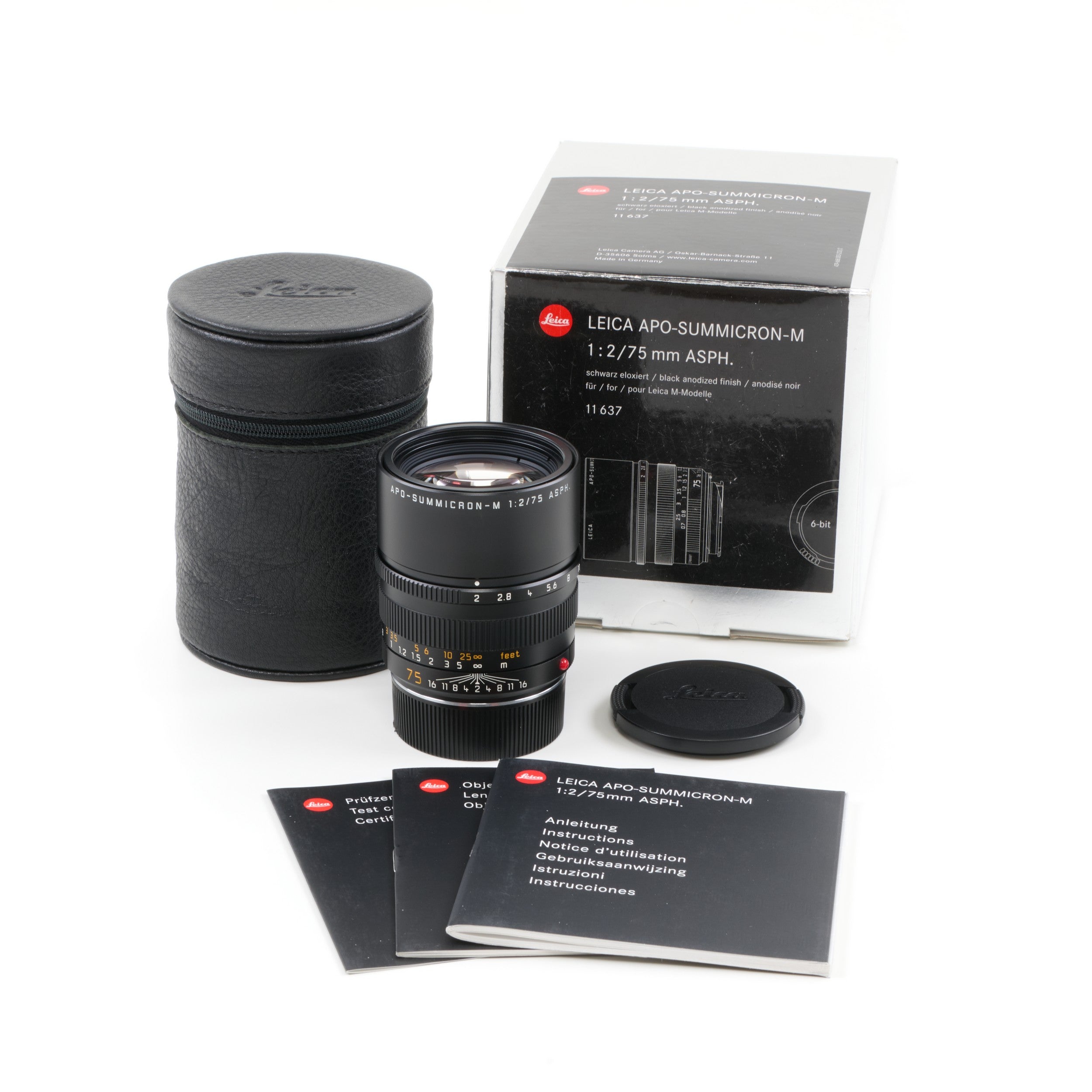 Leica 75mm f2 APO-Summicron-M ASPH 6-Bit + Box