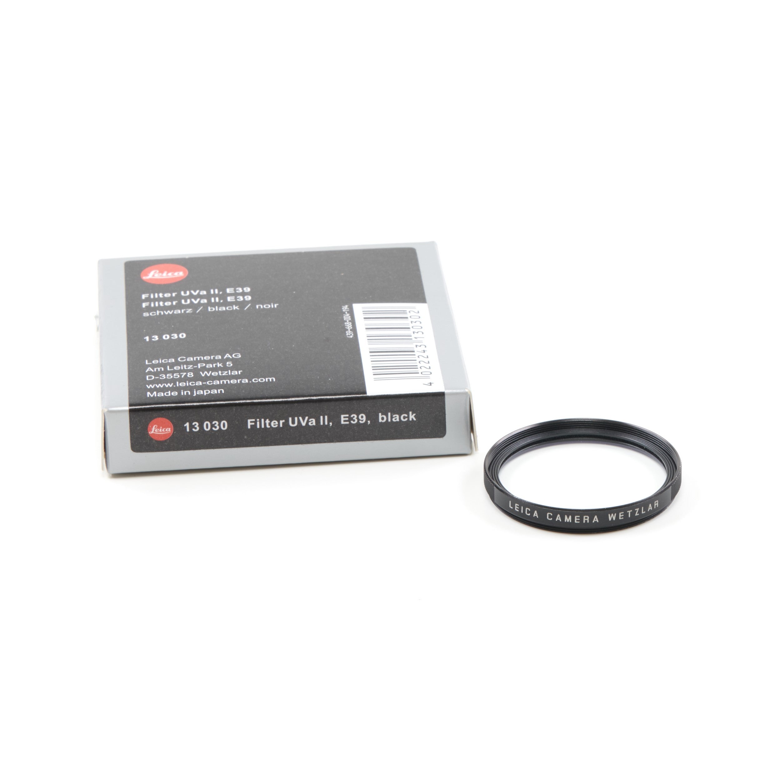 Leica E39 UVA II Filter Black + Box