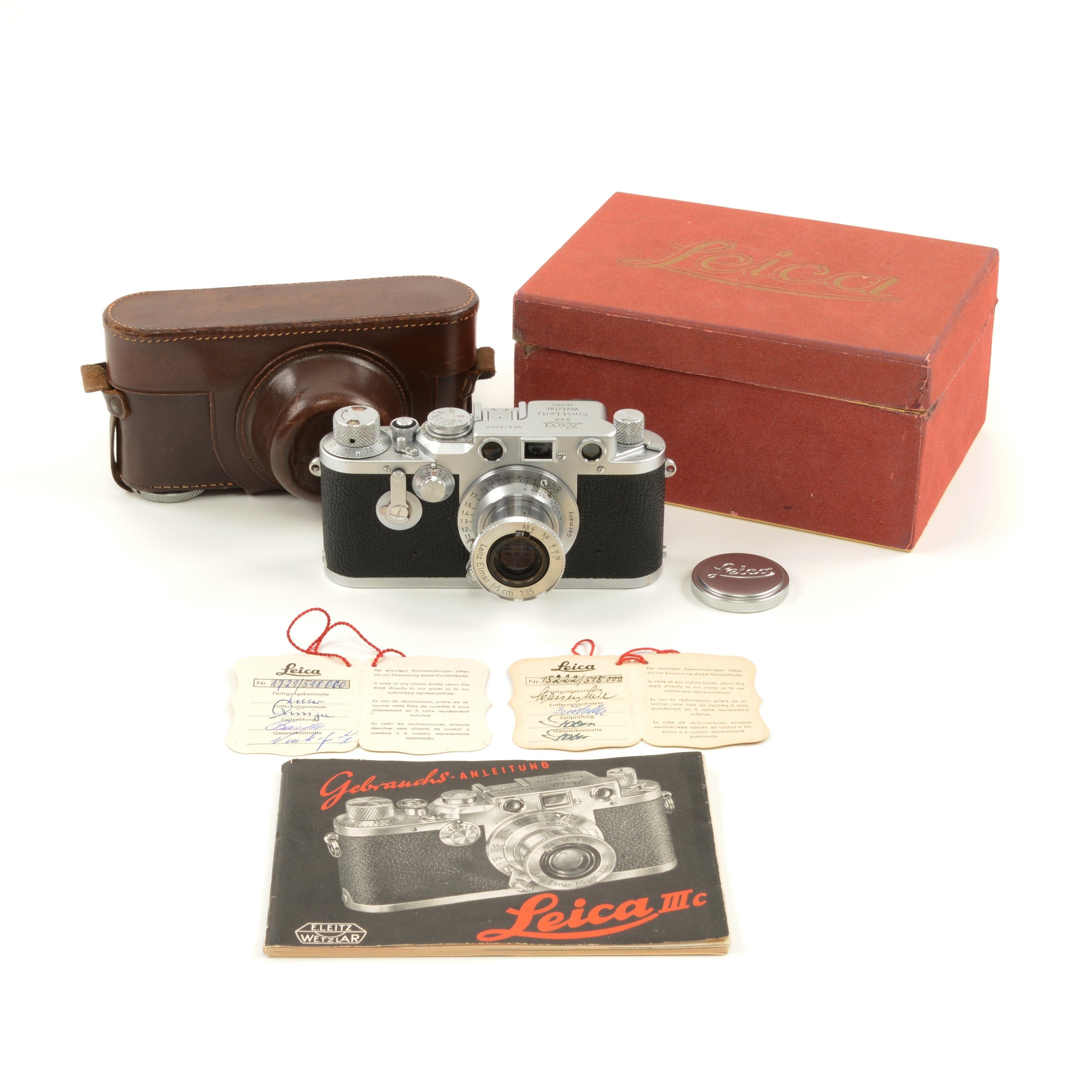 Leica IIIC Conversion IIIF + Leitz 50mm f3.5 Elmar + Box Extremely Nic