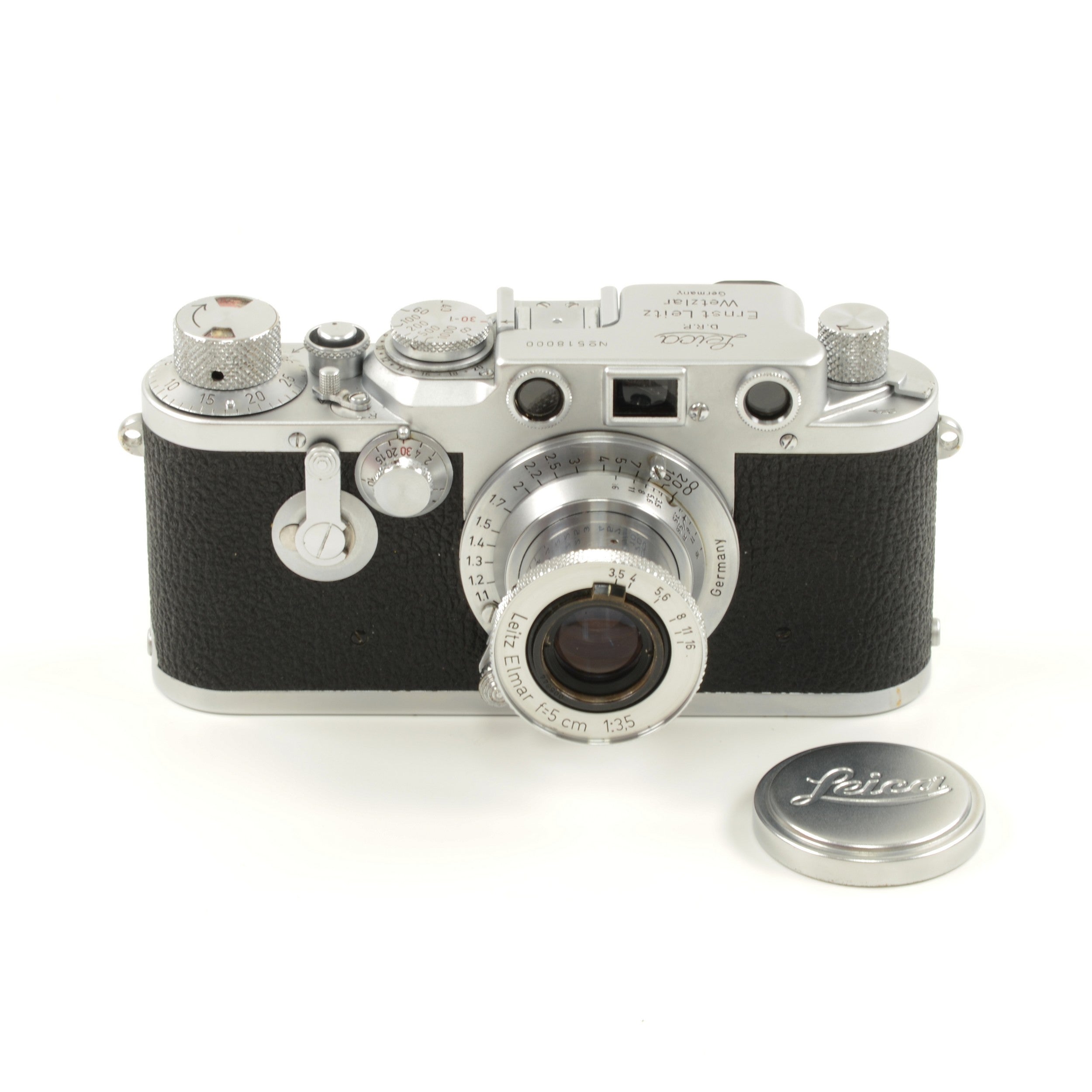 Leica IIIC Conversion IIIF + Leitz 50mm f3.5 Elmar + Box Extremely Nice Number !!!
