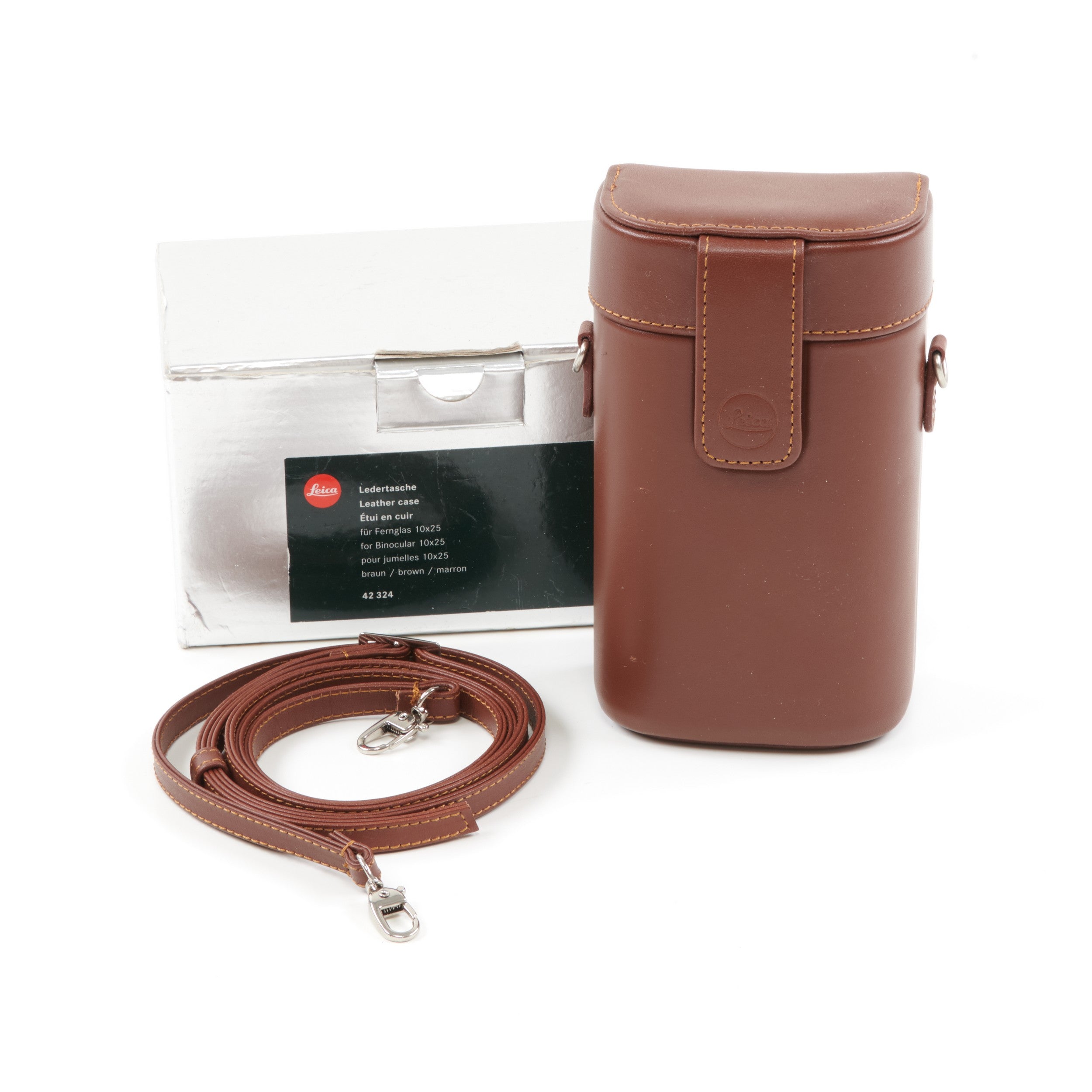 Leica Leather Case Brown For 10x25 Binoculars + Box