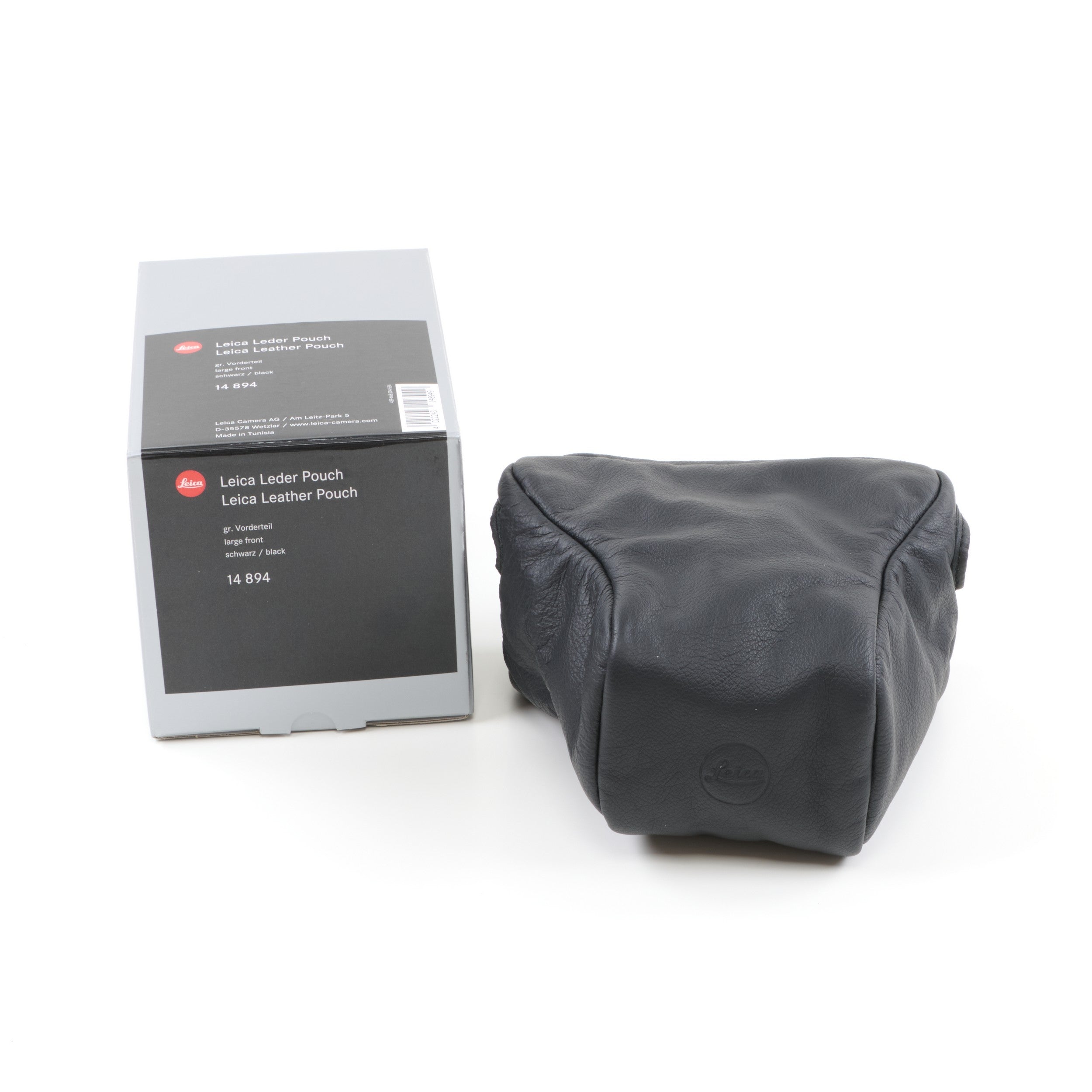 Leica Leather Pouch Large Front Black + Box