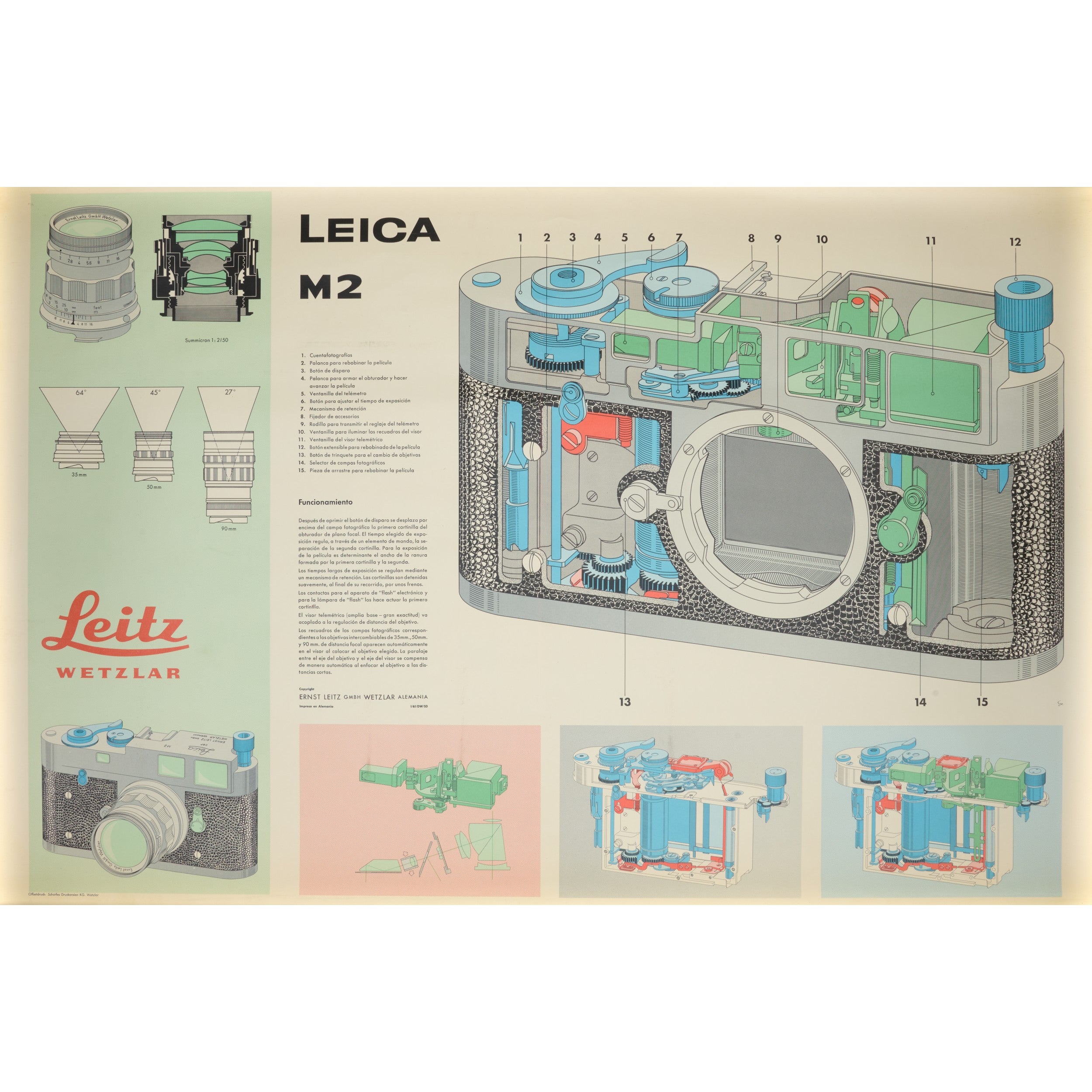 Leica M2 “Cutaway” Poster Spanish 1961