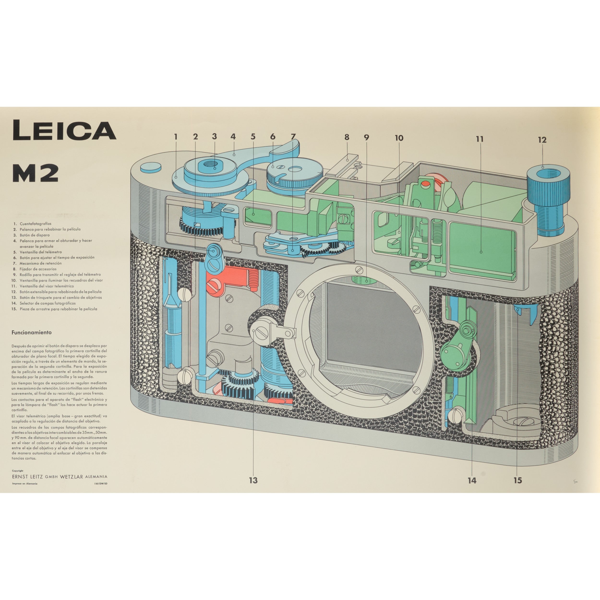 Leica M2 “Cutaway” Poster Spanish 1961