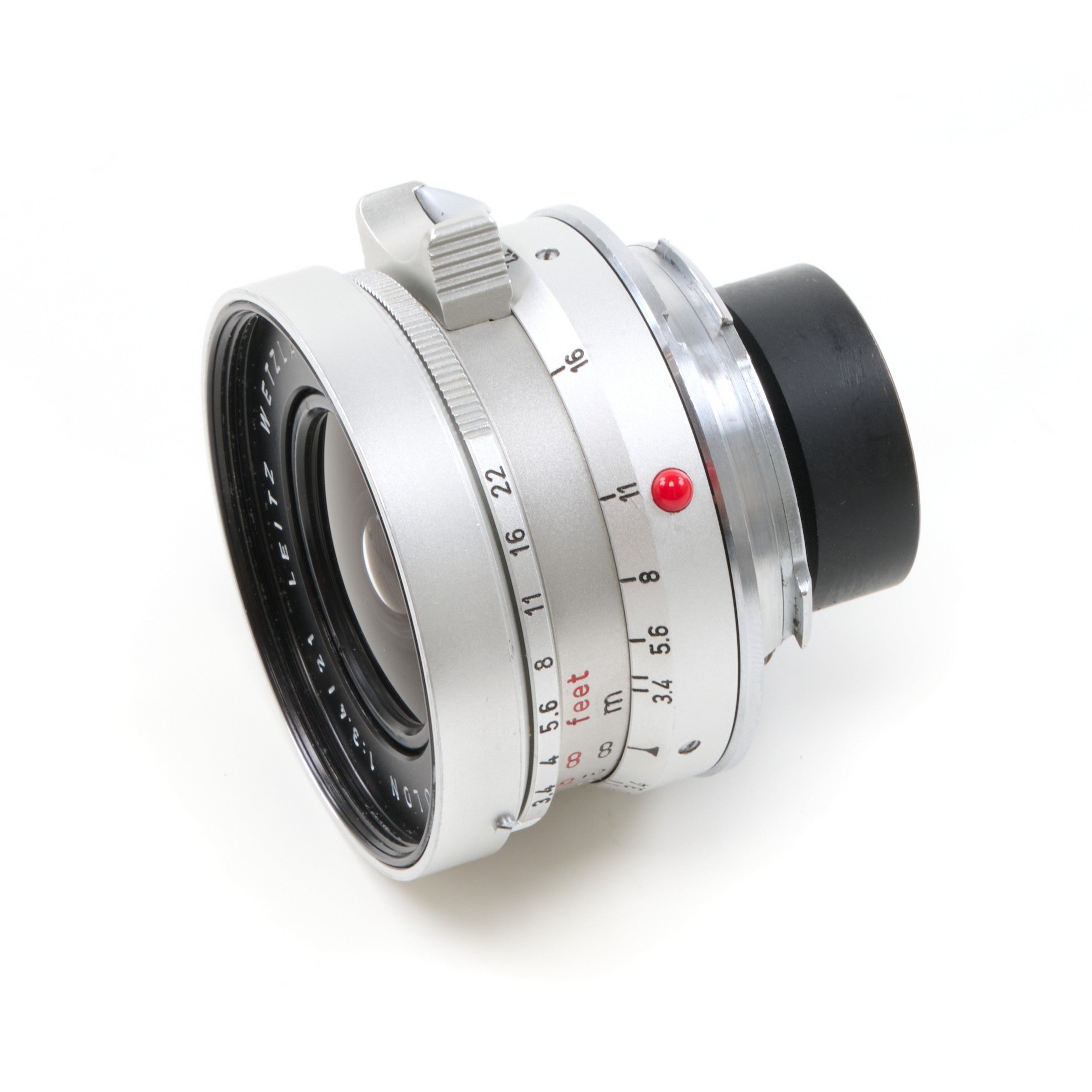 Leitz 21mm f3.4 Super-Angulon Silver + 12501 Hood