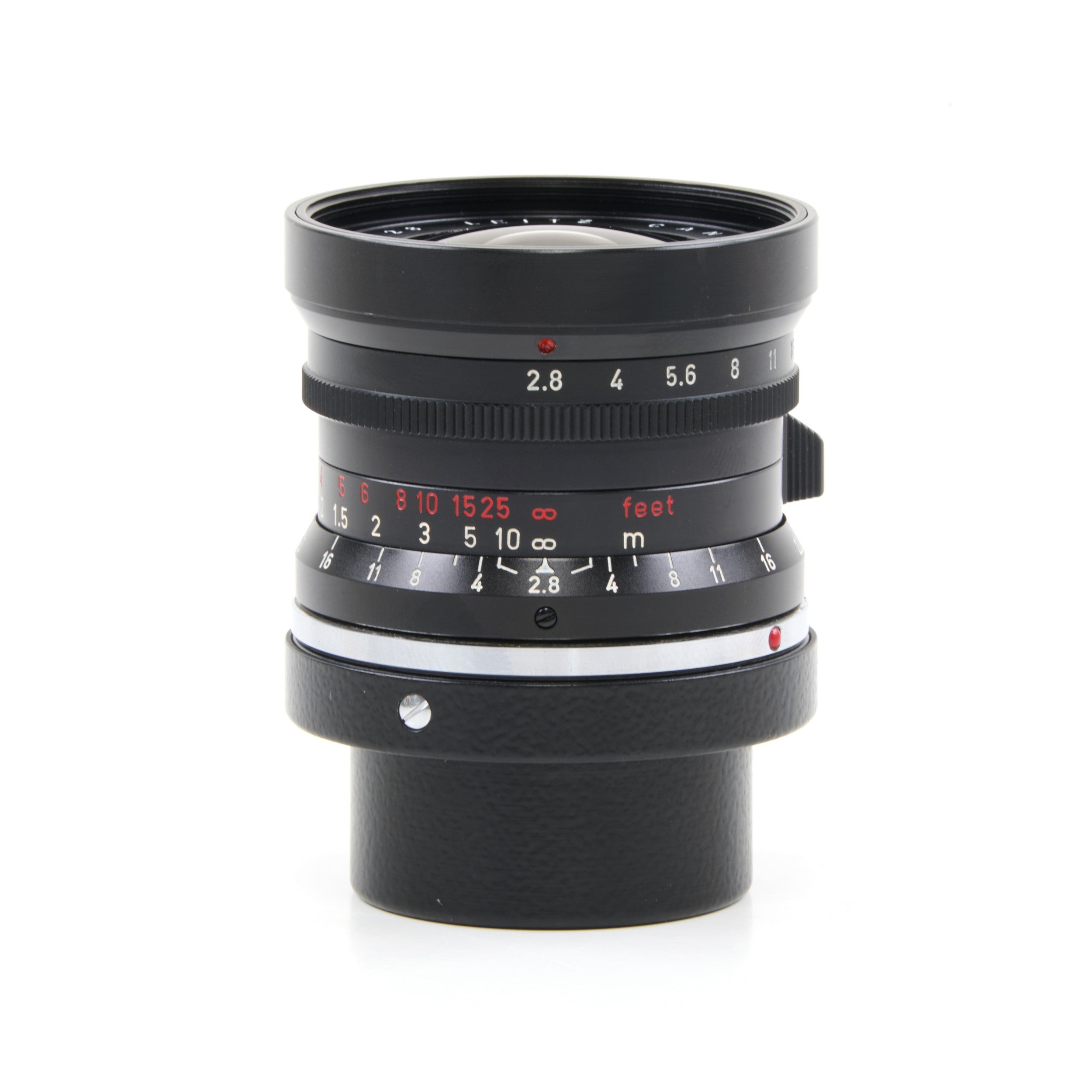 Leitz 28mm f2.8 Elmarit 9 Element Black Paint Stopper Canada + Hood + Box