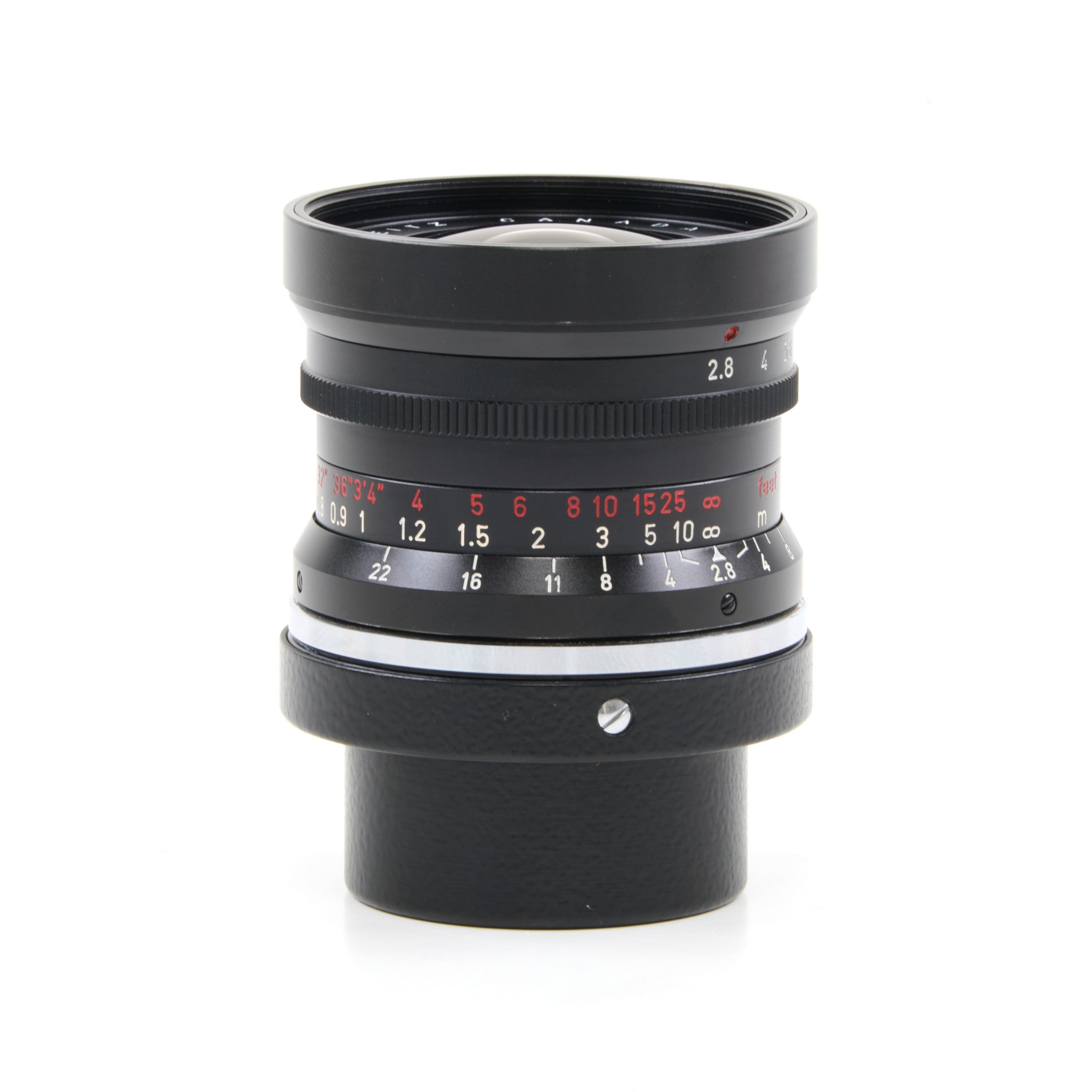 Leitz 28mm f2.8 Elmarit 9 Element Black Paint Stopper Canada + Hood + Box