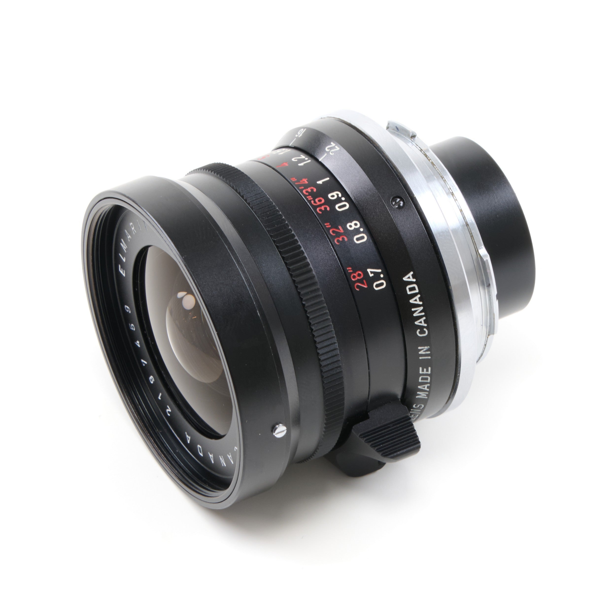 Leitz 28mm f2.8 Elmarit 9 Element Black Paint Stopper Canada + Hood + Box