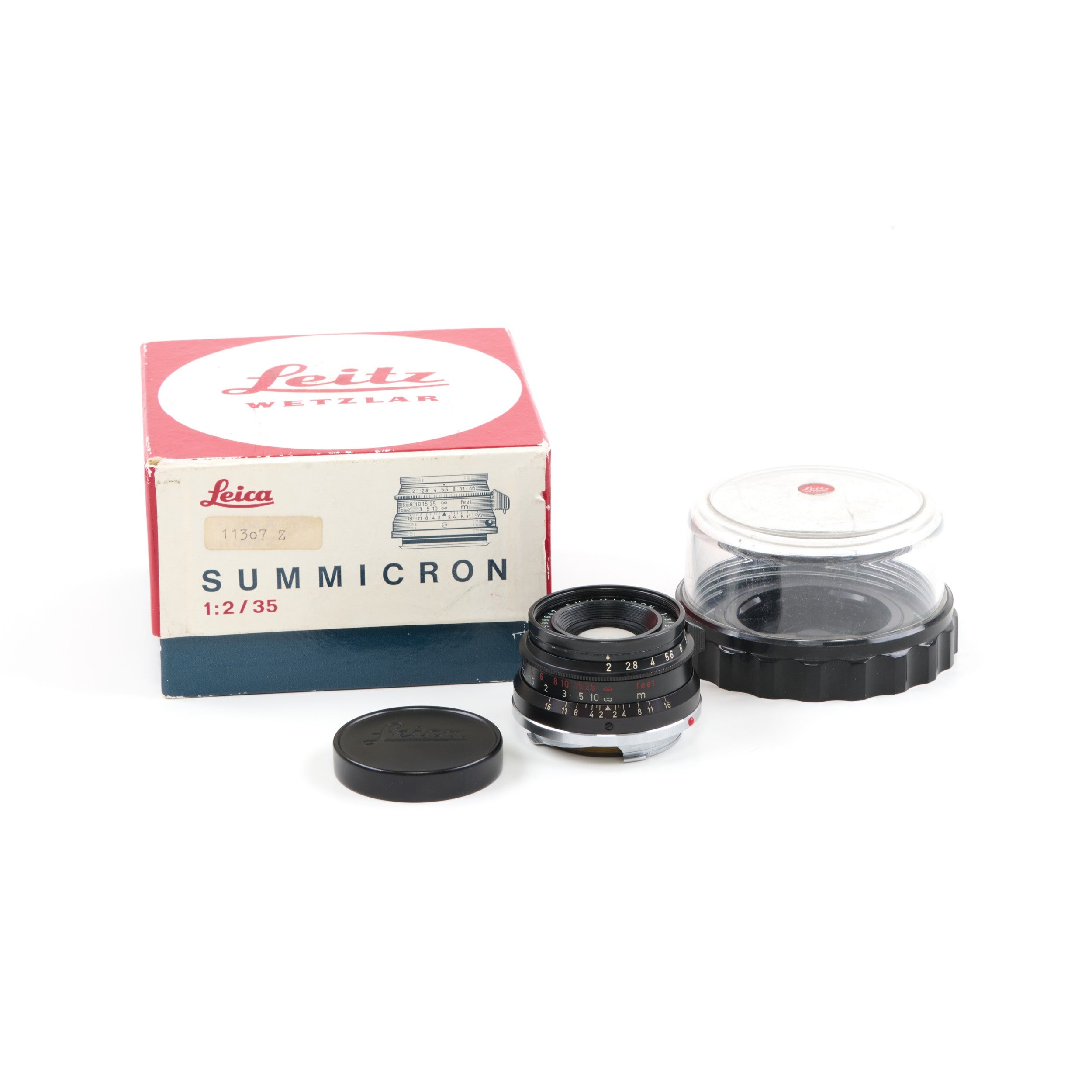 Leitz 35mm f2 Summicron 8 Element Black Paint + Box