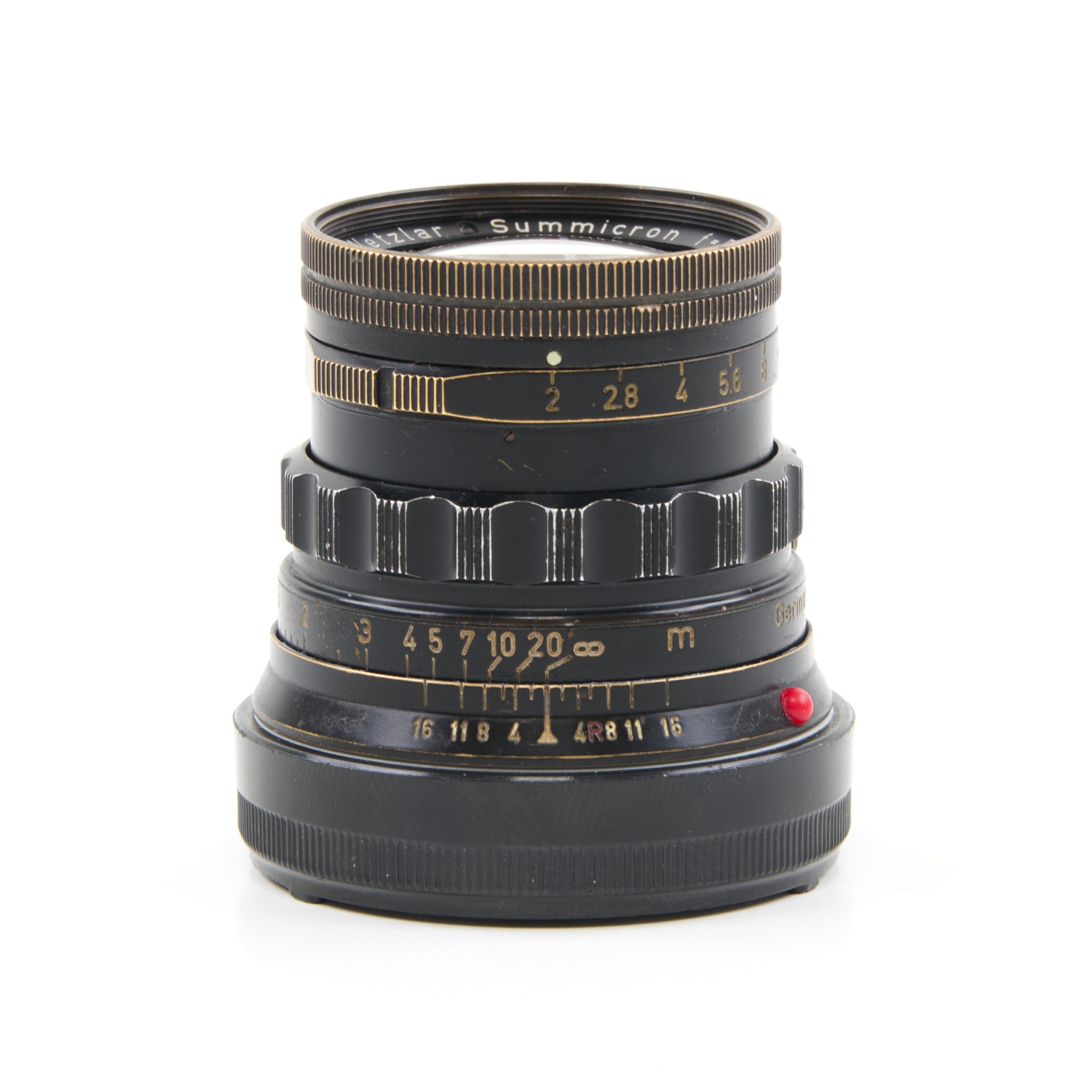 Leitz 50mm f2 Summicron Black Paint Brass Mount Rare