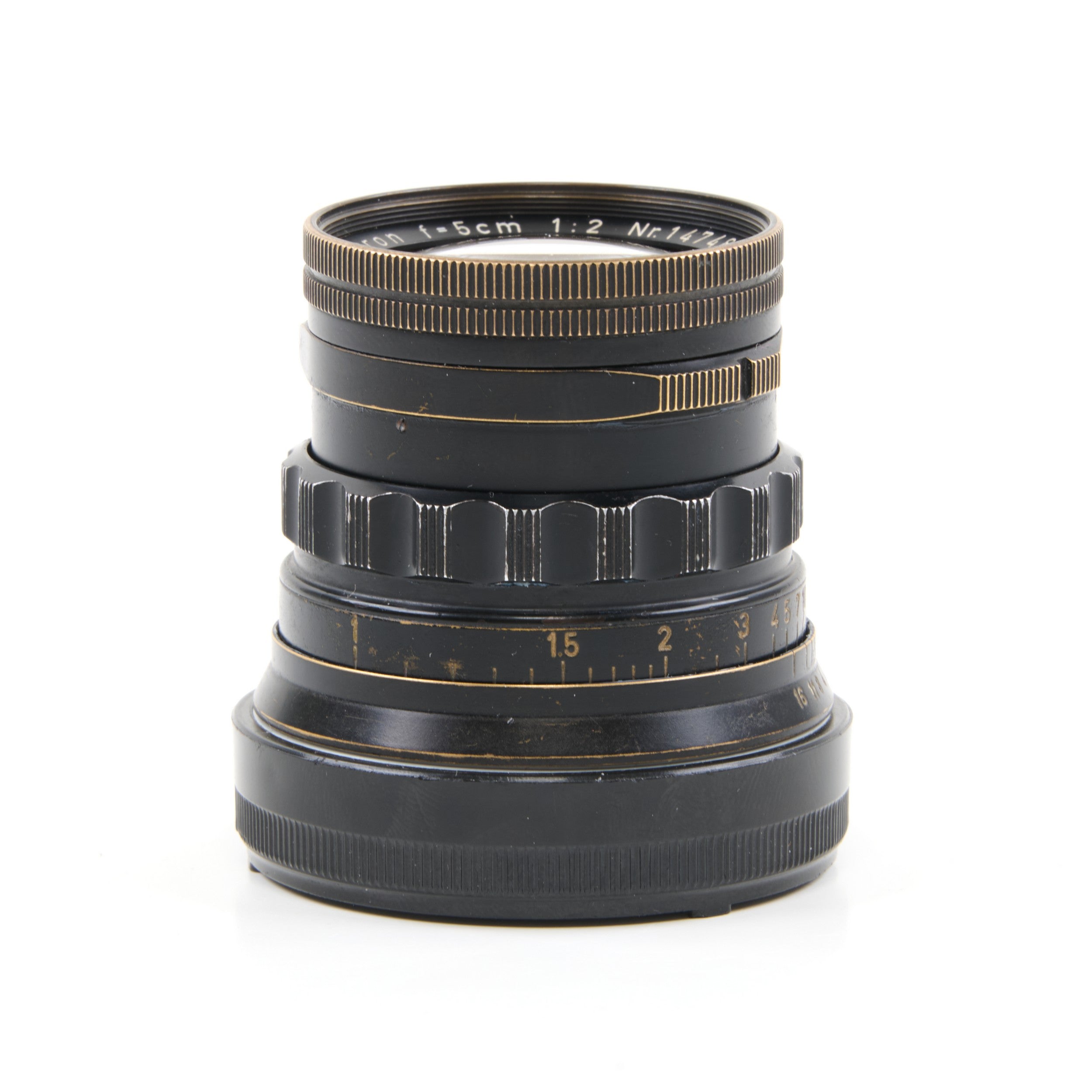 Leitz 50mm f2 Summicron Black Paint Brass Mount Rare