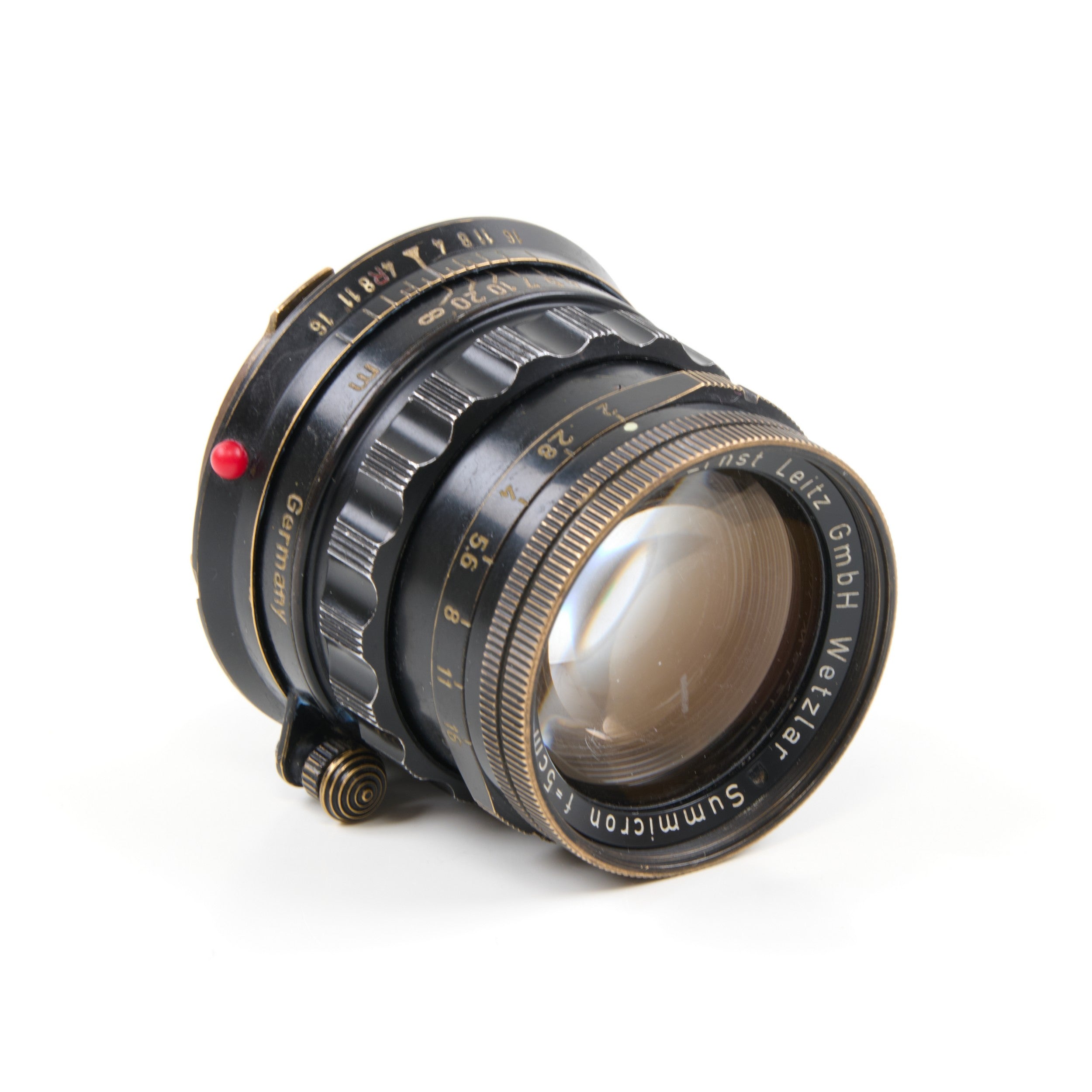 Leitz 50mm f2 Summicron Black Paint Brass Mount Rare