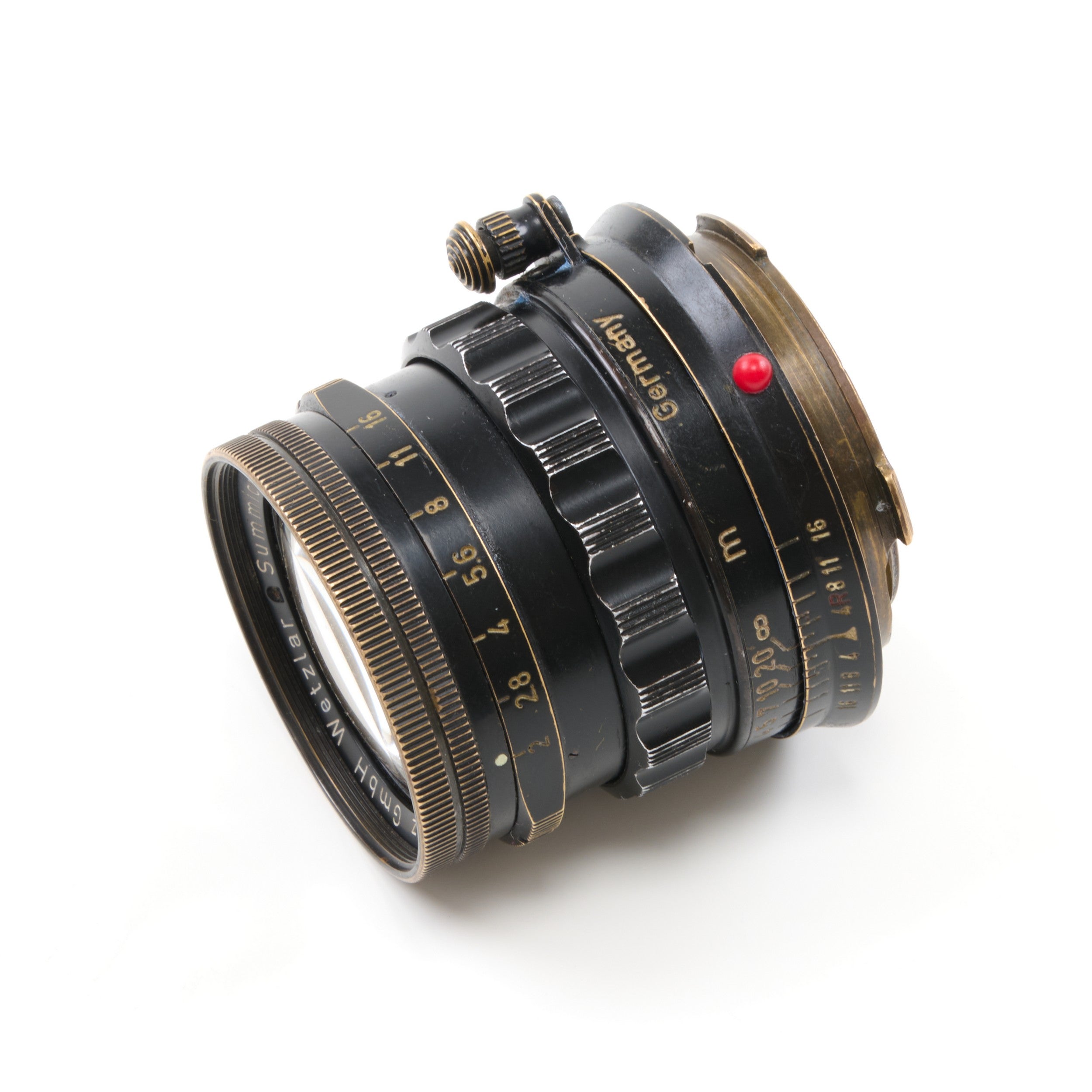 Leitz 50mm f2 Summicron Black Paint Brass Mount Rare